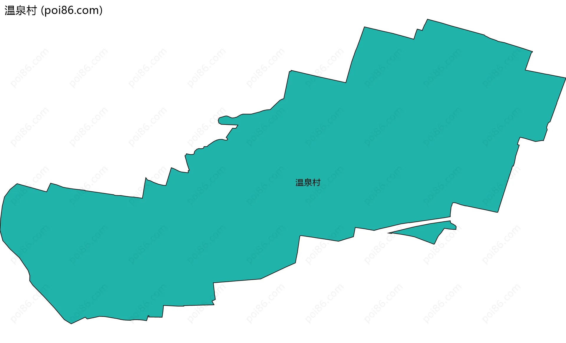 温泉村边界地图