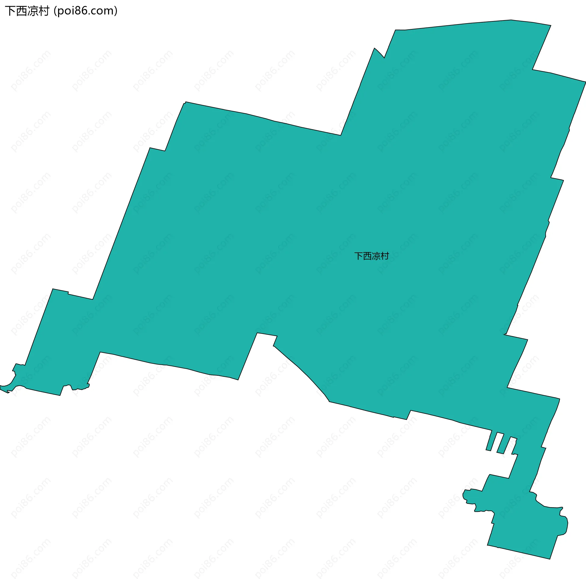 下西凉村边界地图