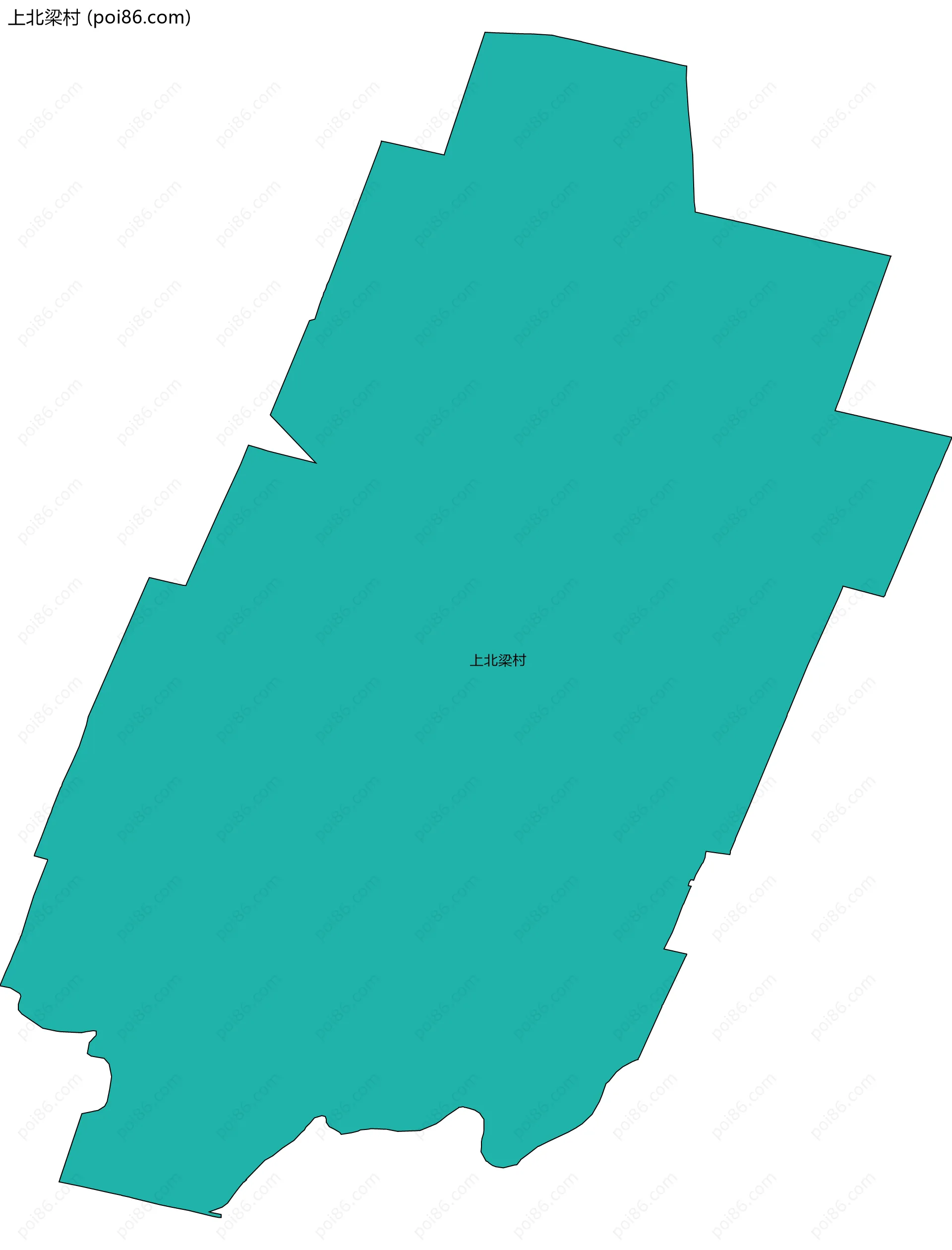 上北梁村边界地图