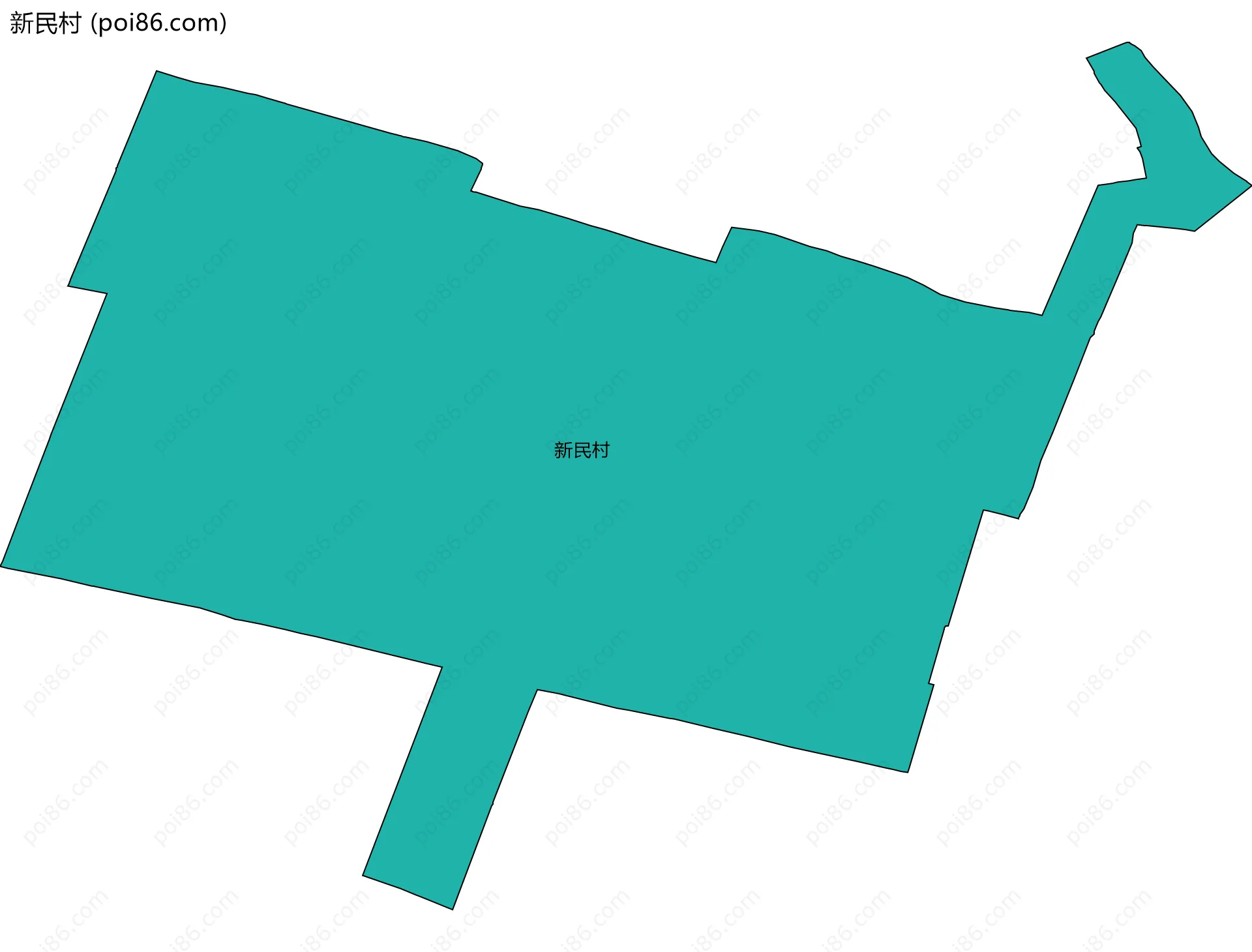 新民村边界地图