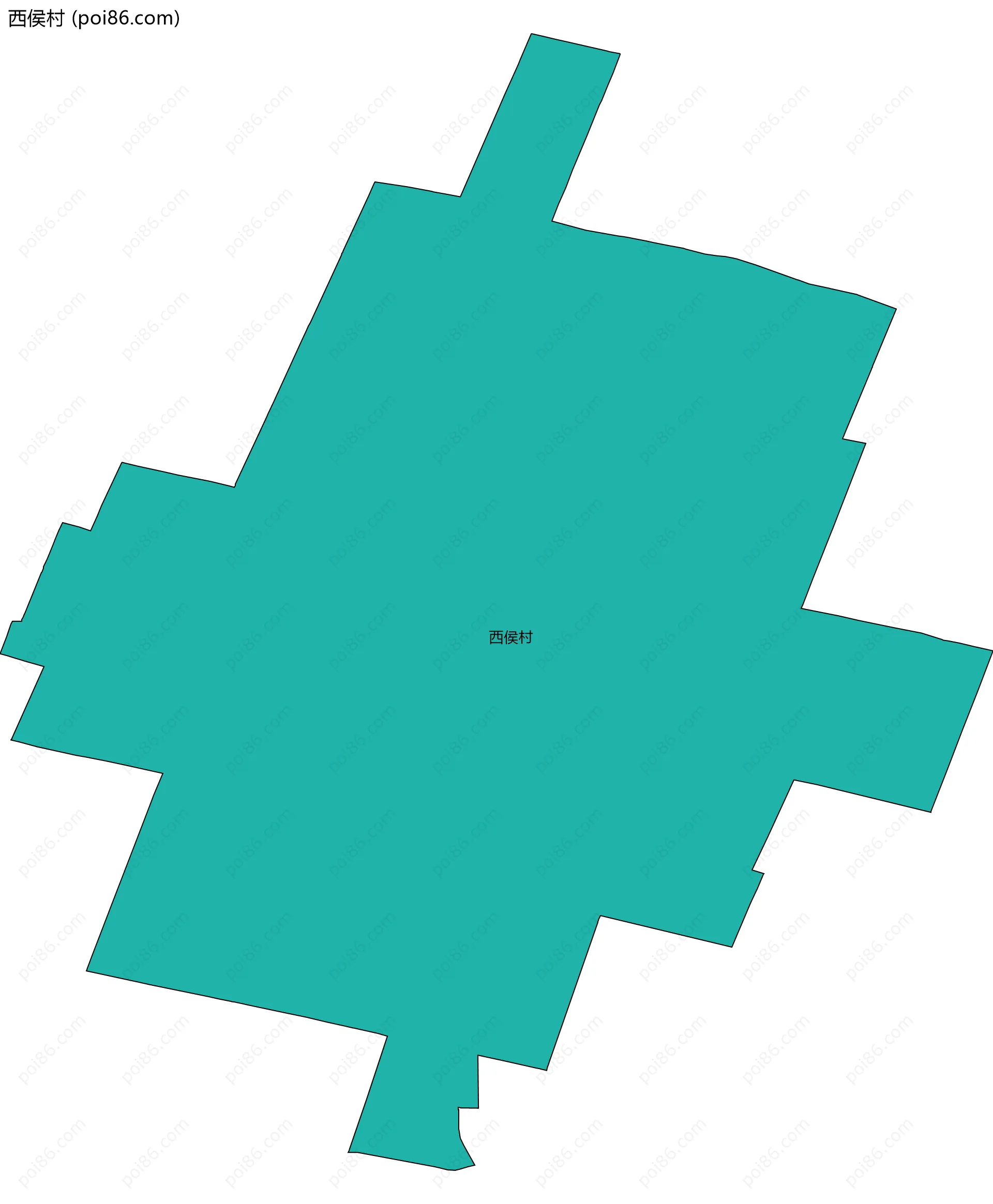 西侯村边界地图