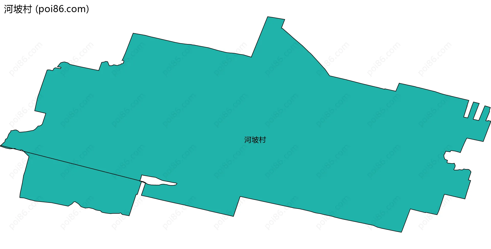 河坡村边界地图