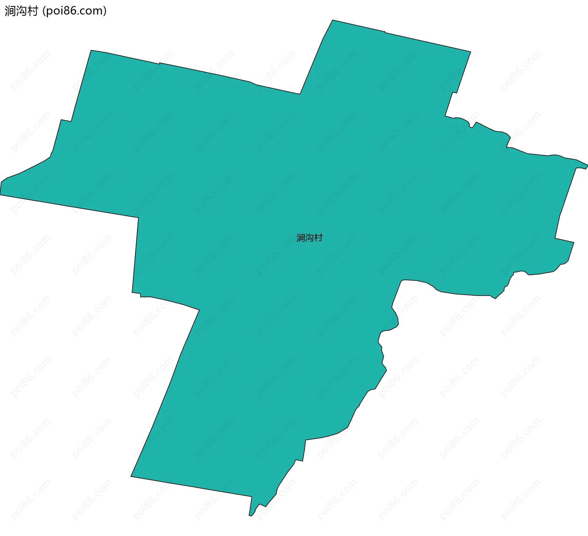 涧沟村边界地图