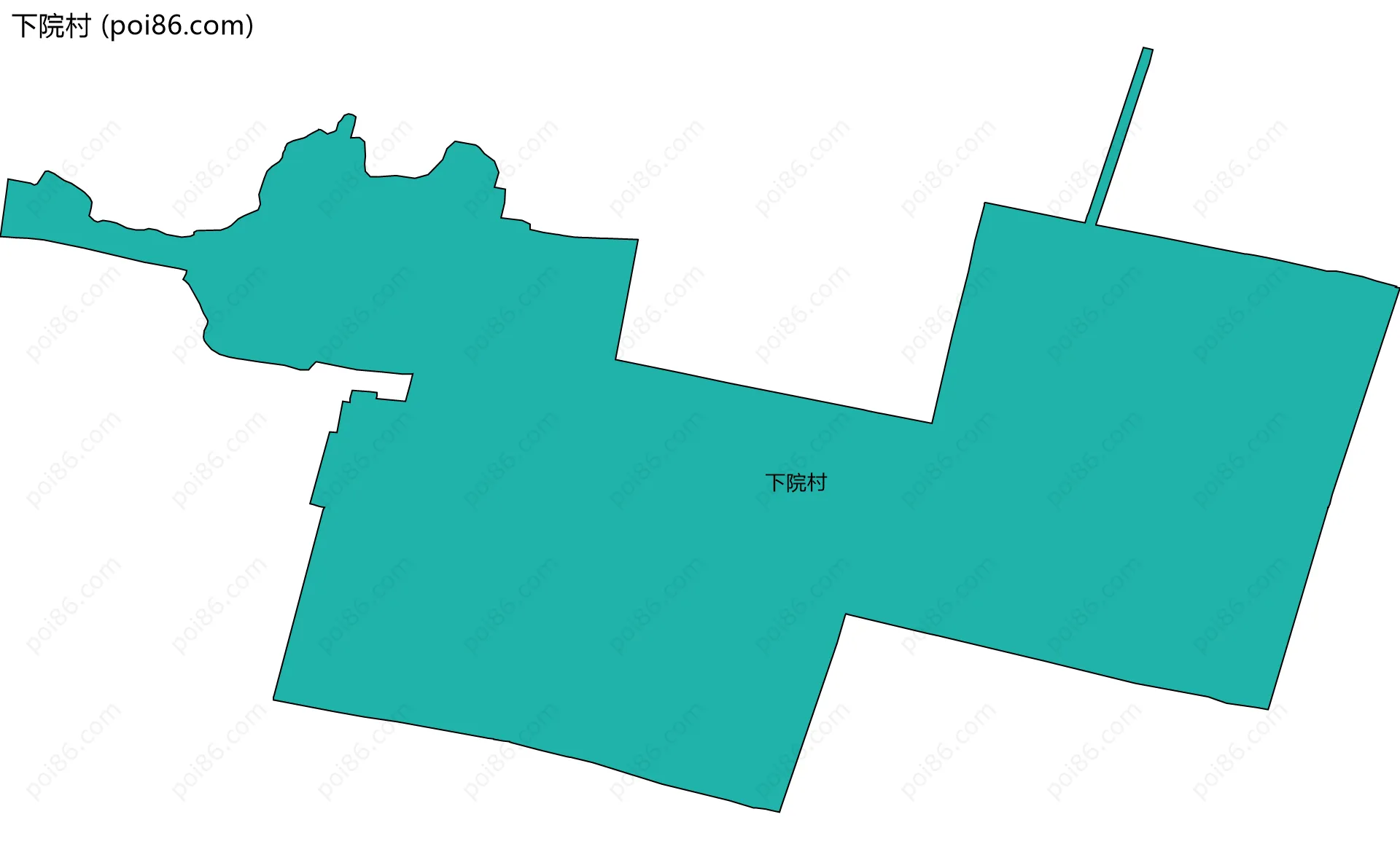 下院村边界地图