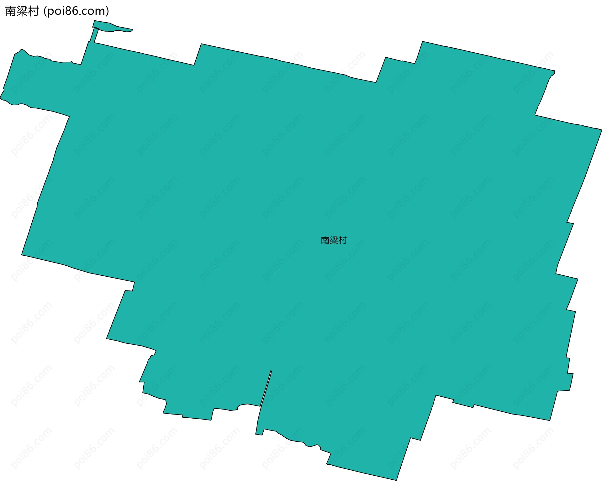 南梁村边界地图