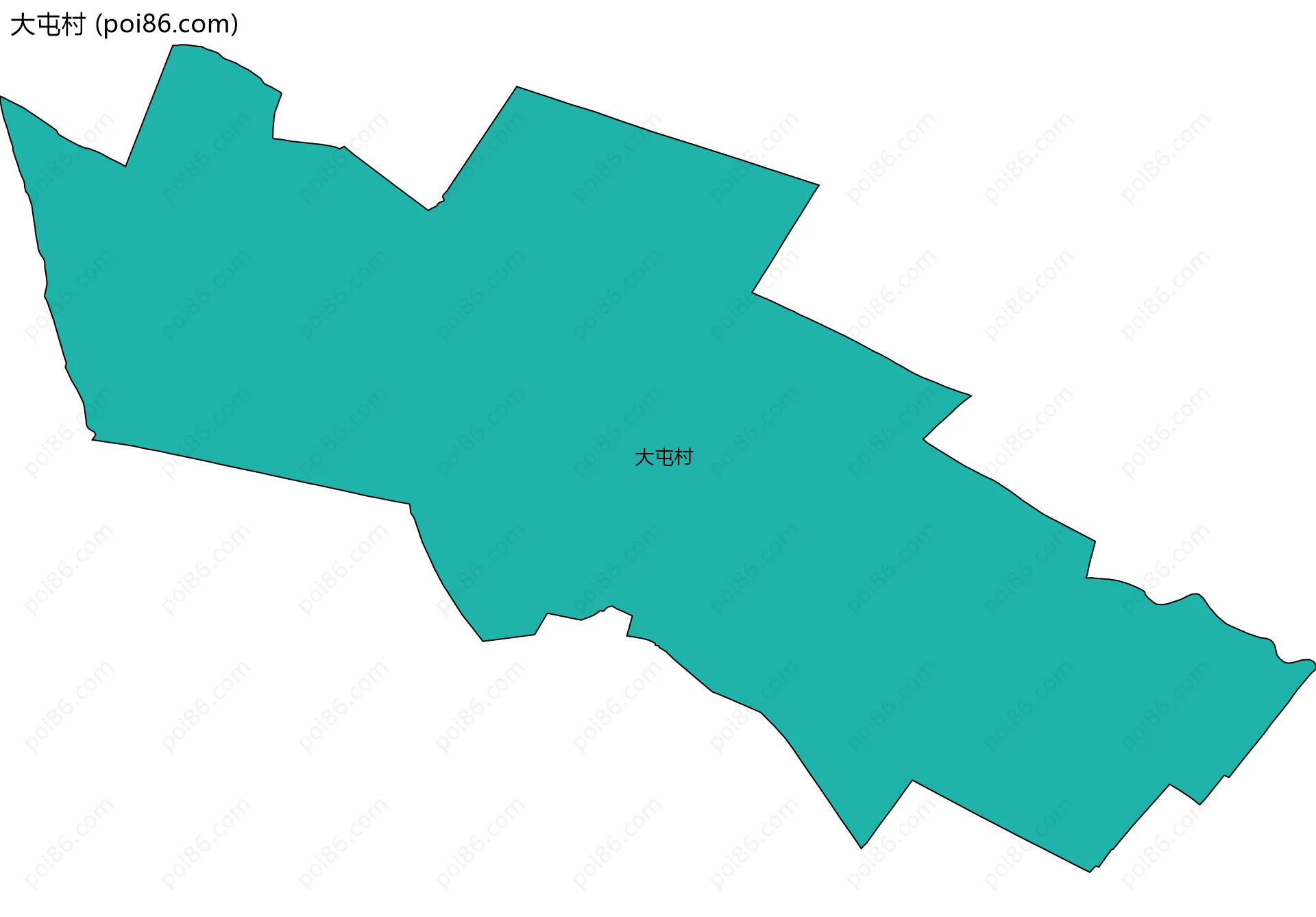 大屯村边界地图