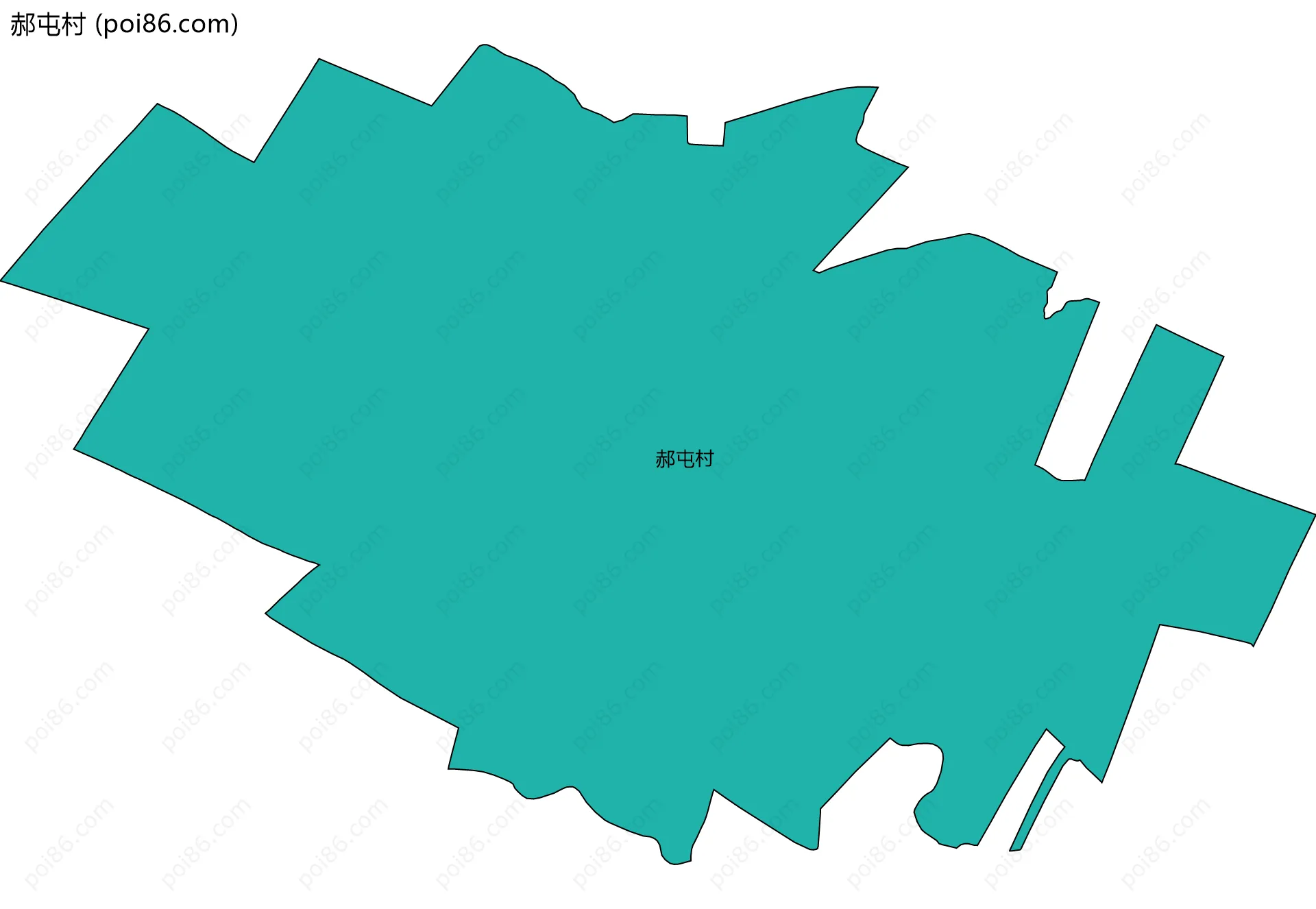郝屯村边界地图