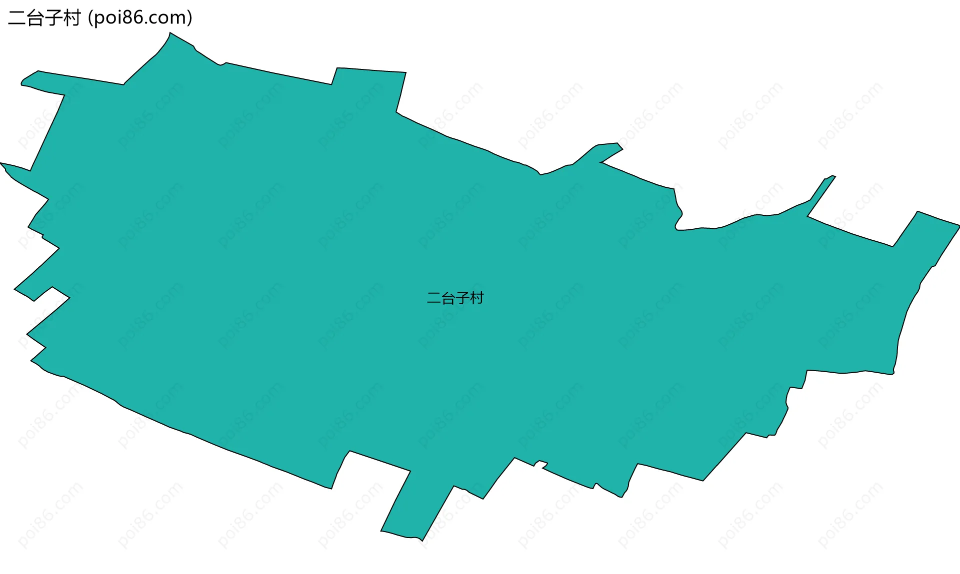 二台子村边界地图