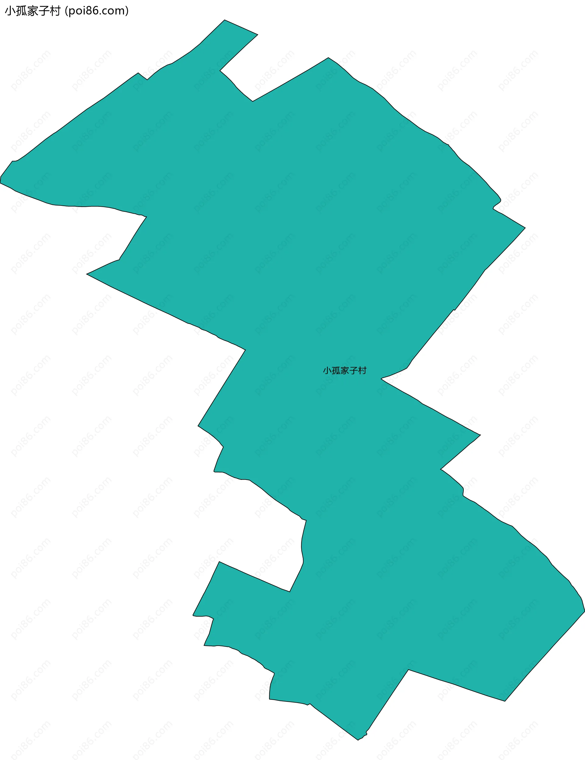 小孤家子村边界地图