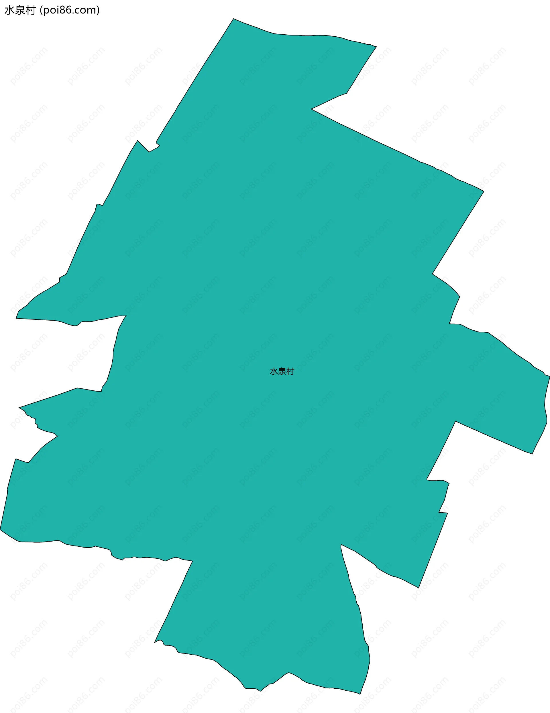 水泉村边界地图