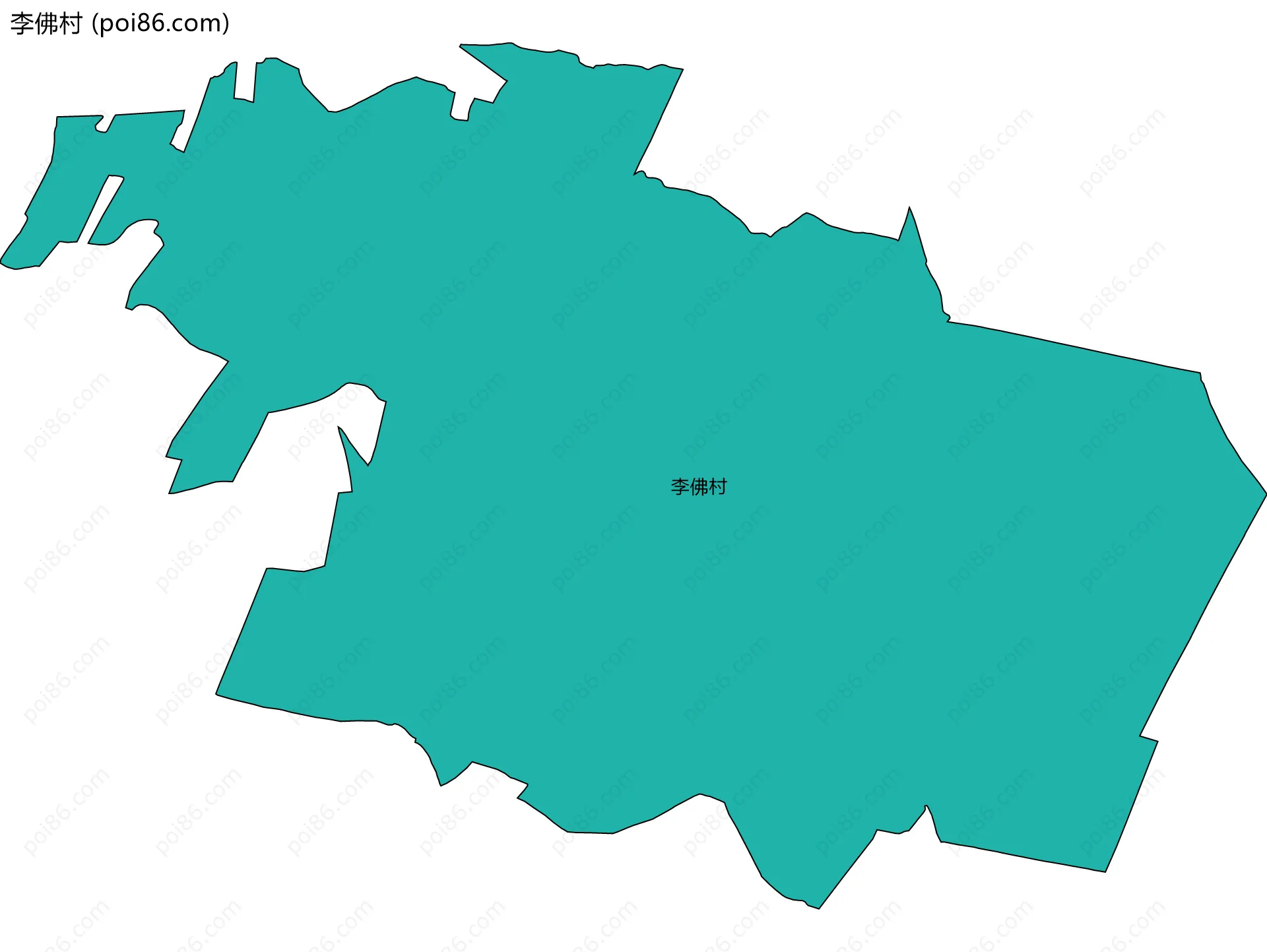 李佛村边界地图