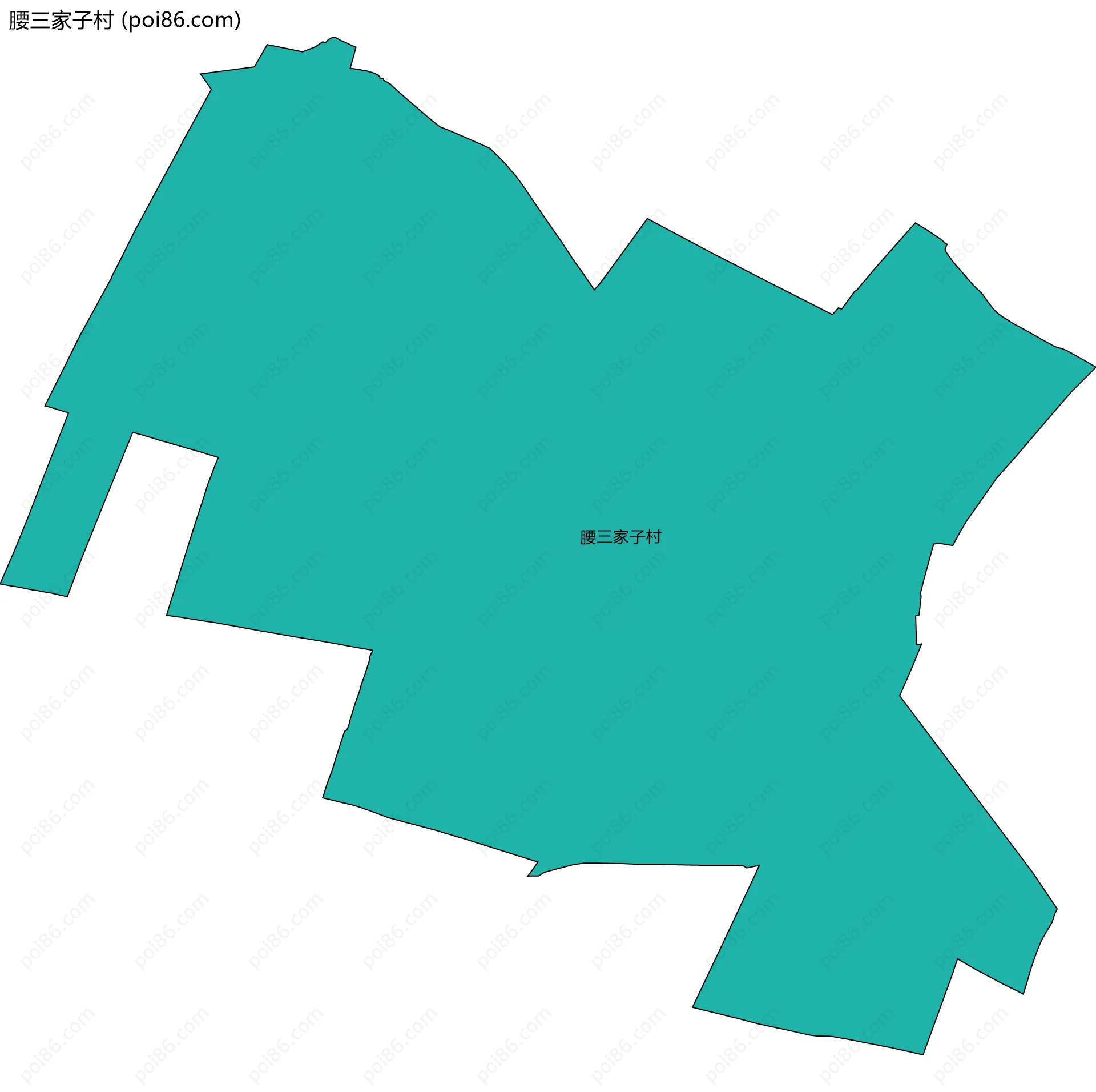 腰三家子村边界地图