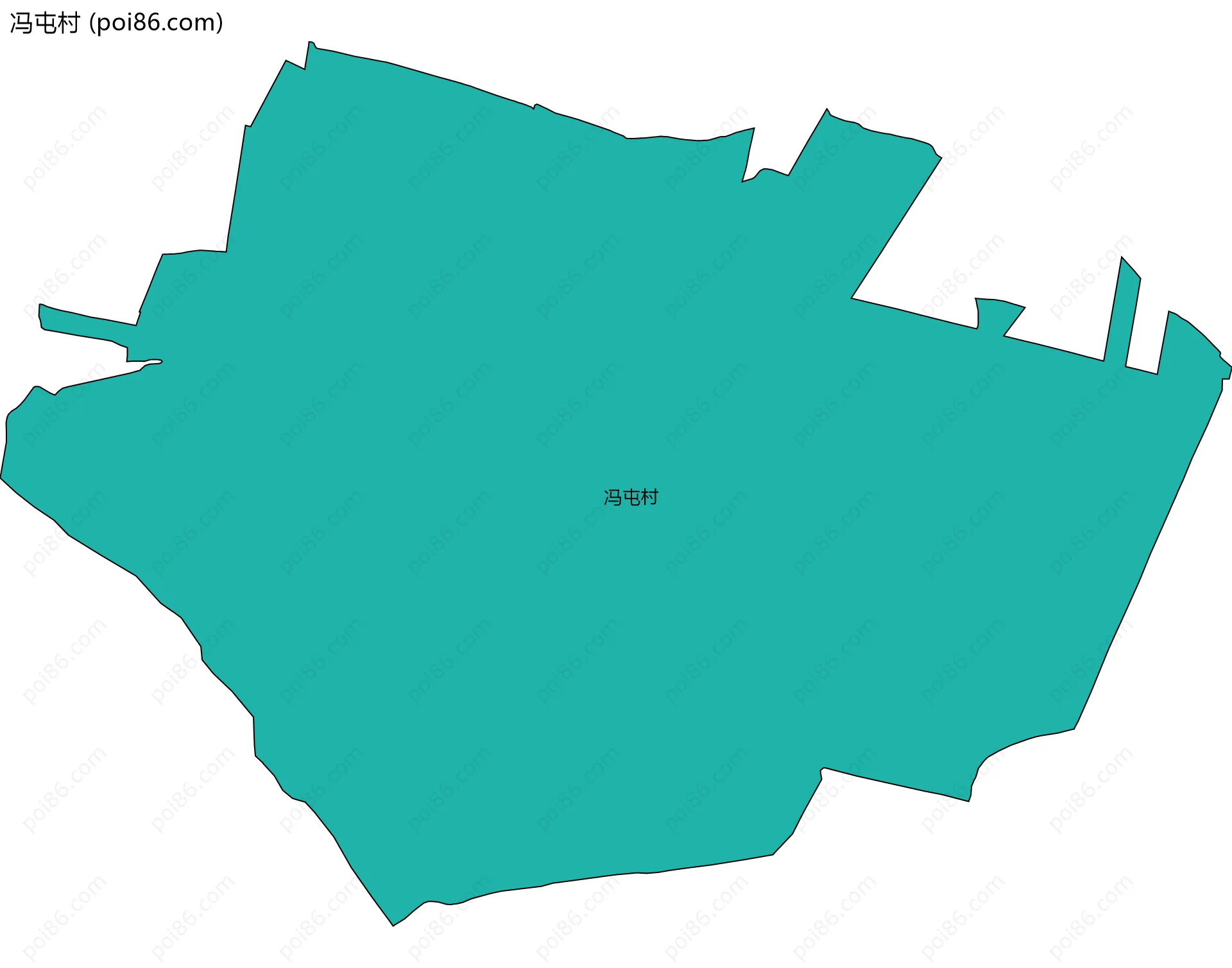 冯屯村边界地图