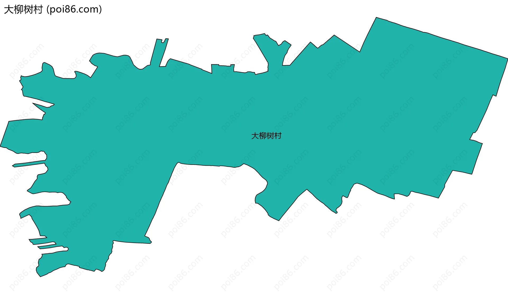 大柳树村边界地图