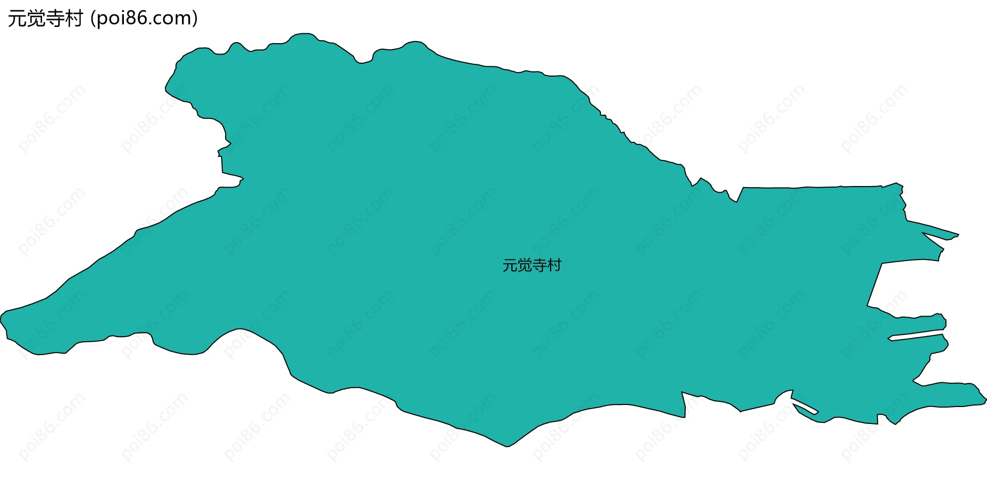 元觉寺村边界地图