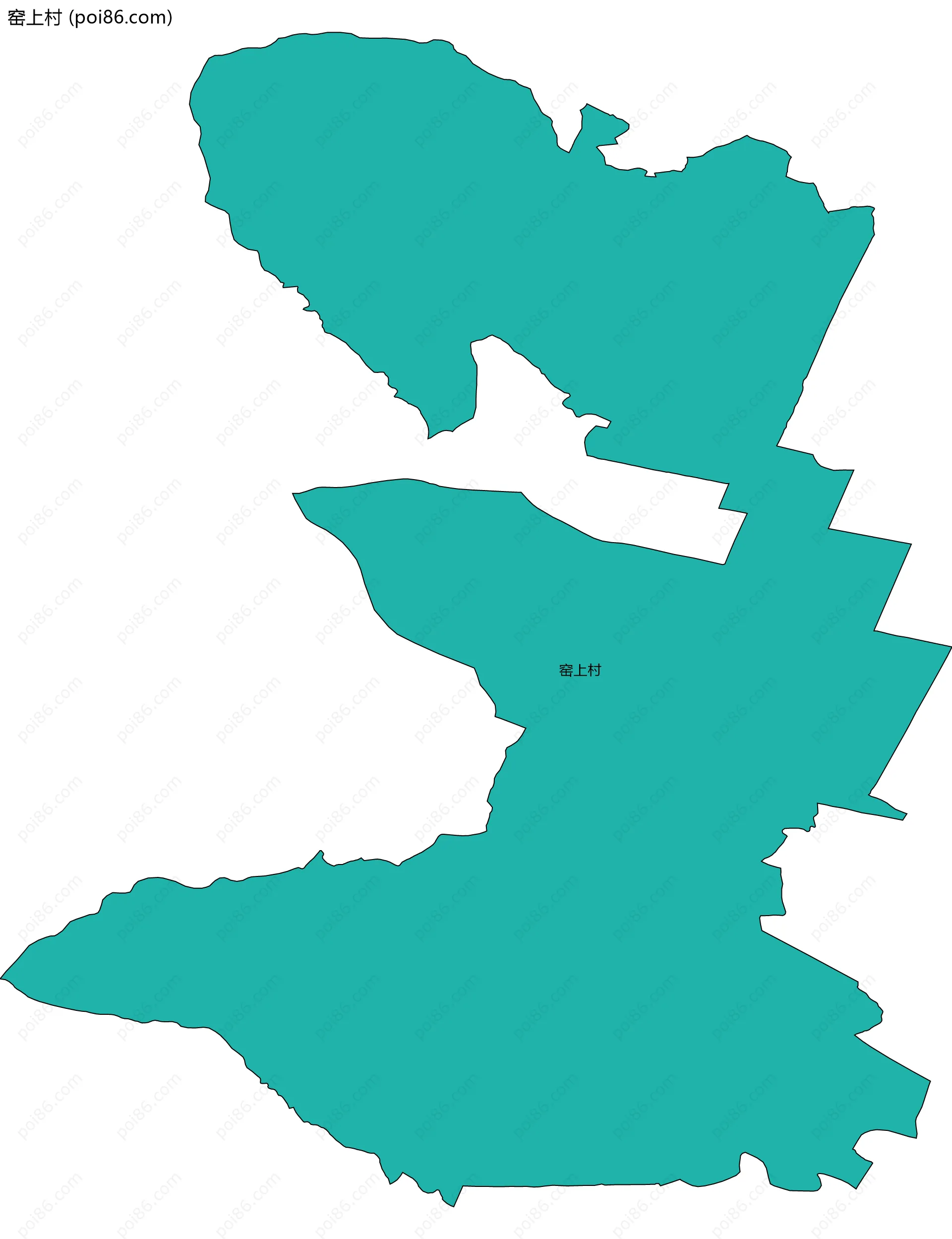 窑上村边界地图