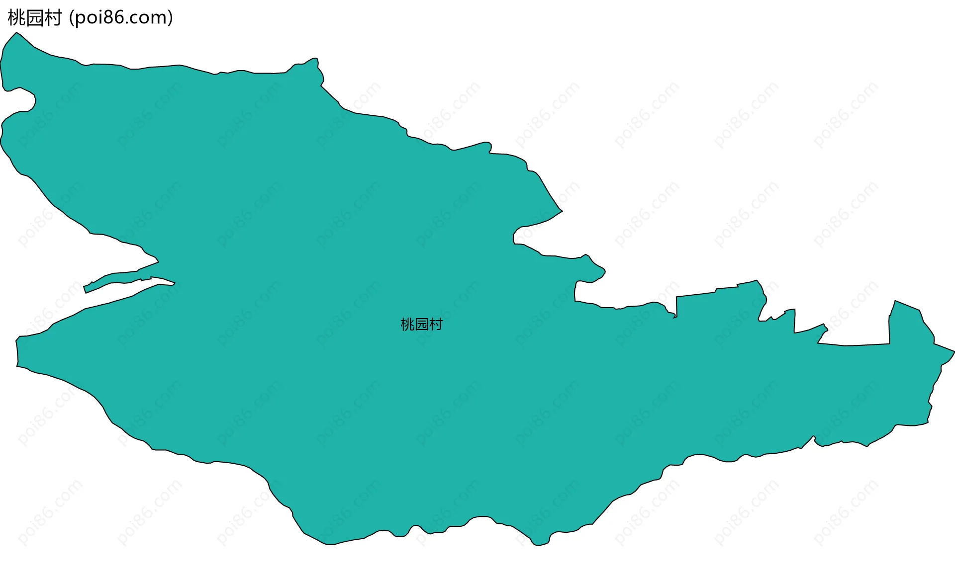 桃园村边界地图