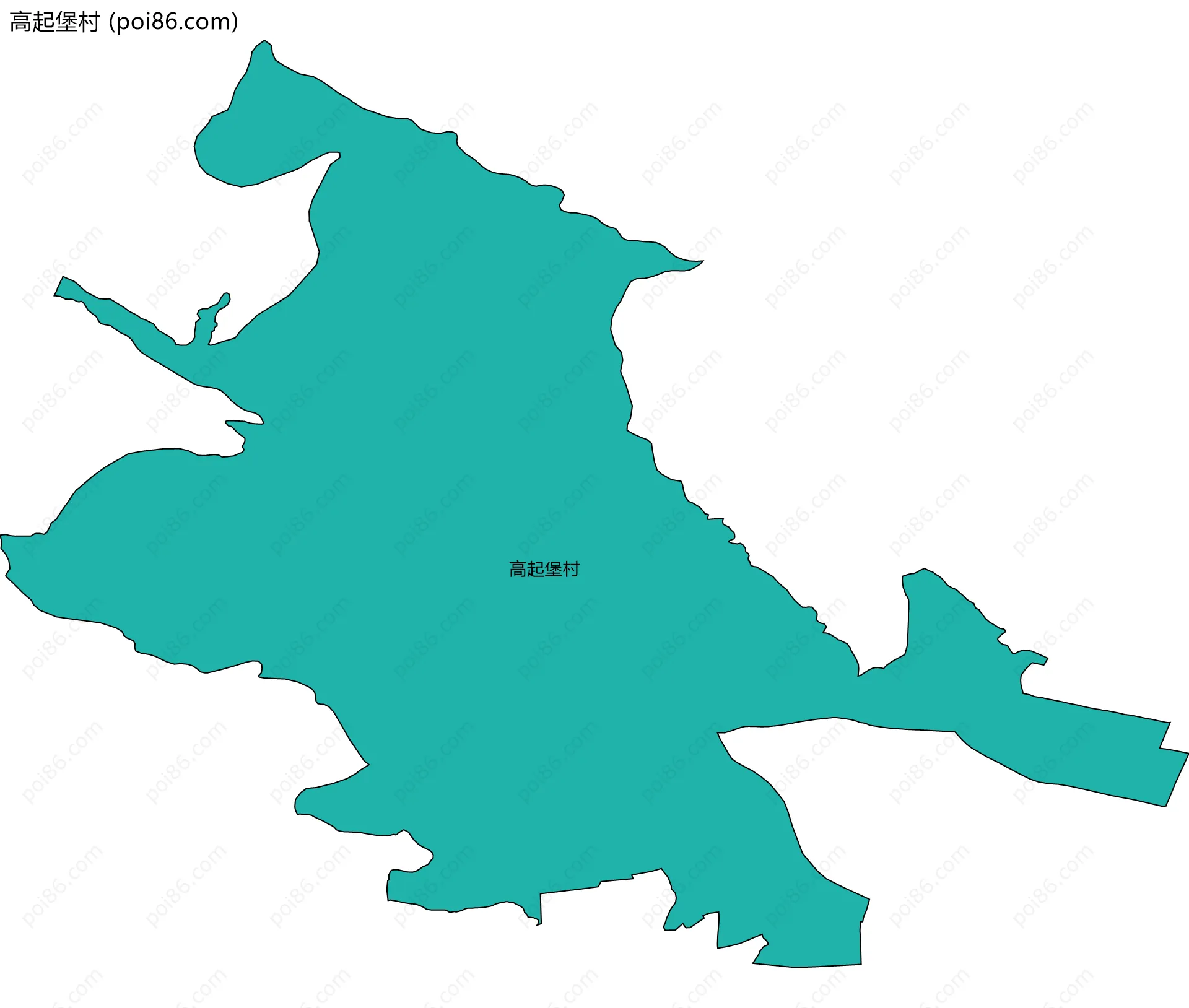 高起堡村边界地图