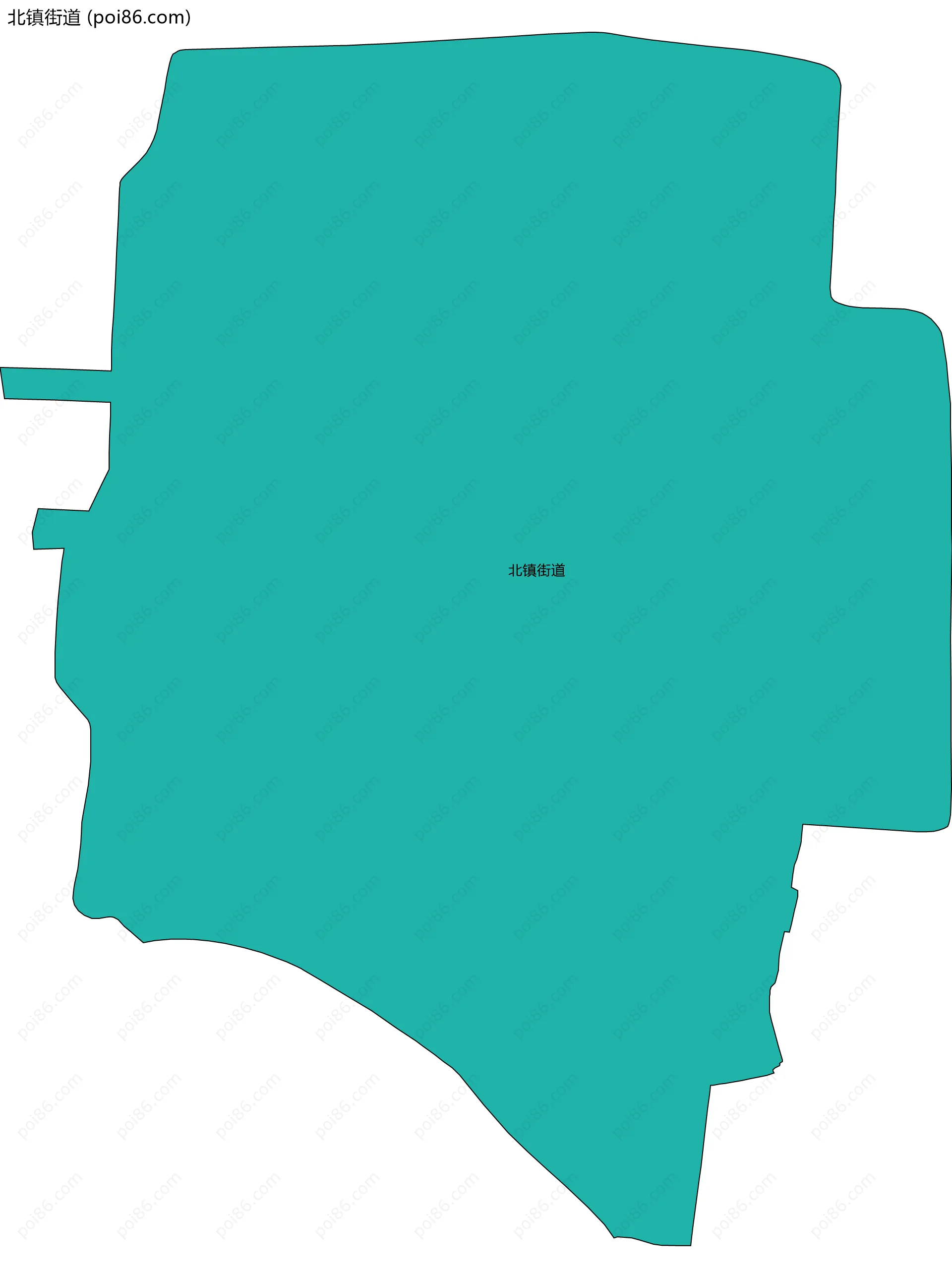 北镇街道边界地图