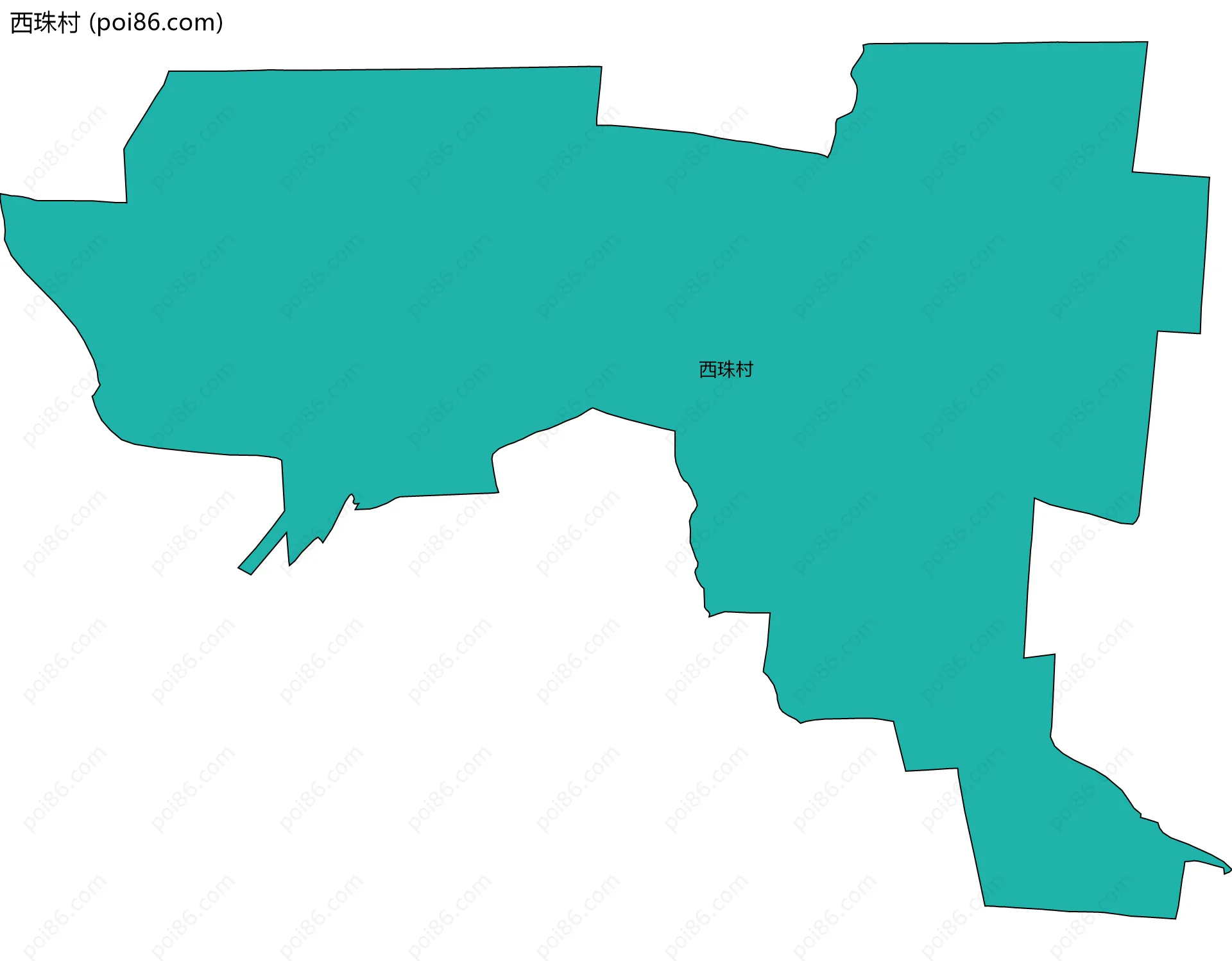 西珠村边界地图