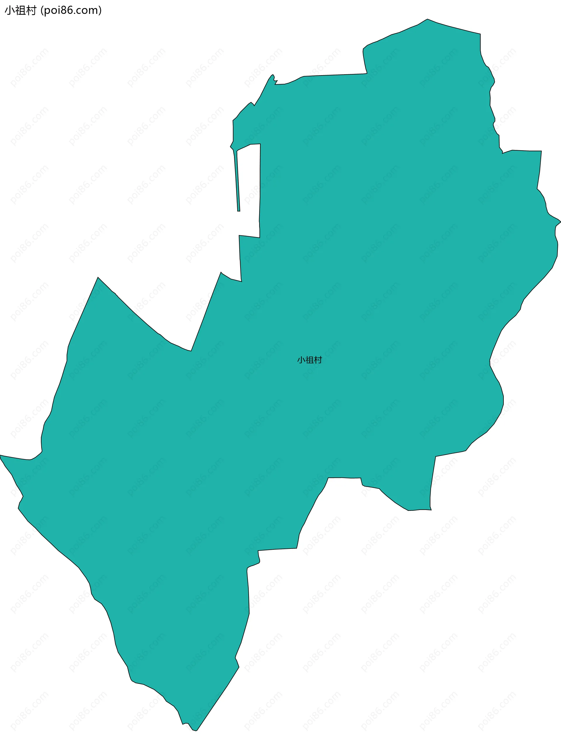 小祖村边界地图