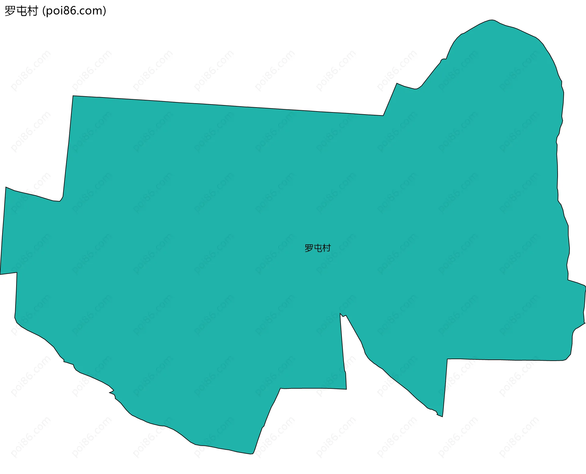 罗屯村边界地图