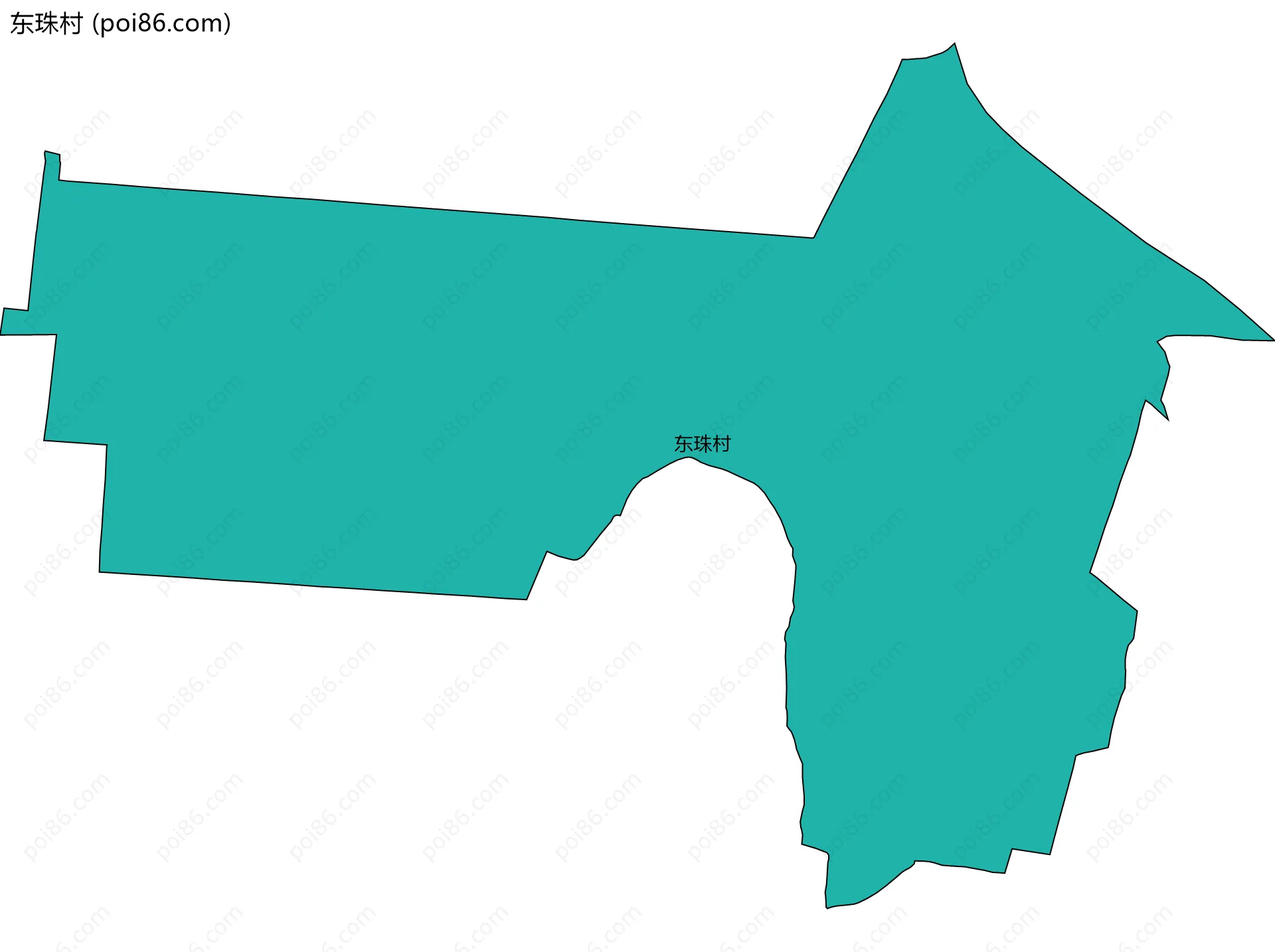 东珠村边界地图