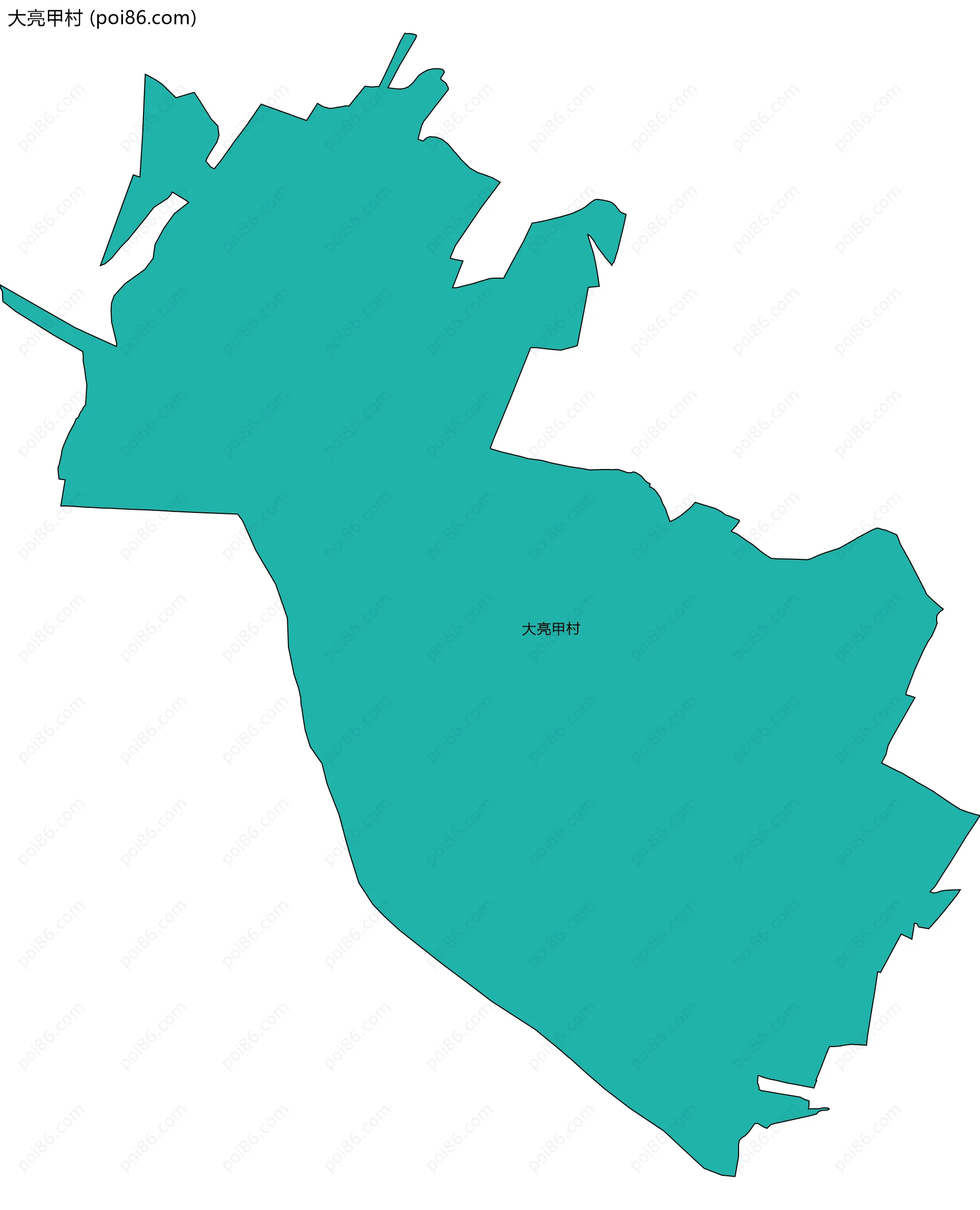 大亮甲村边界地图