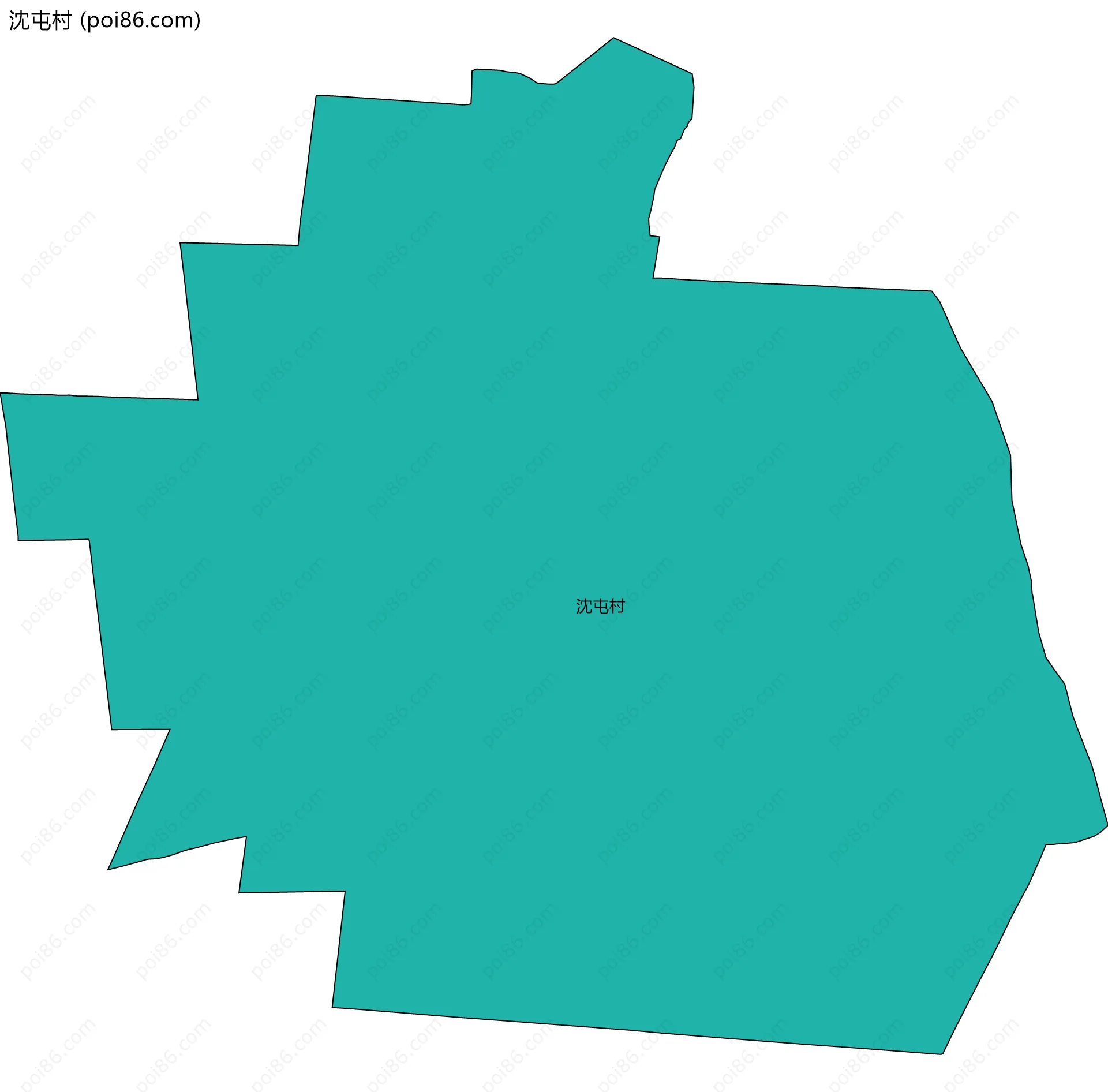 沈屯村边界地图