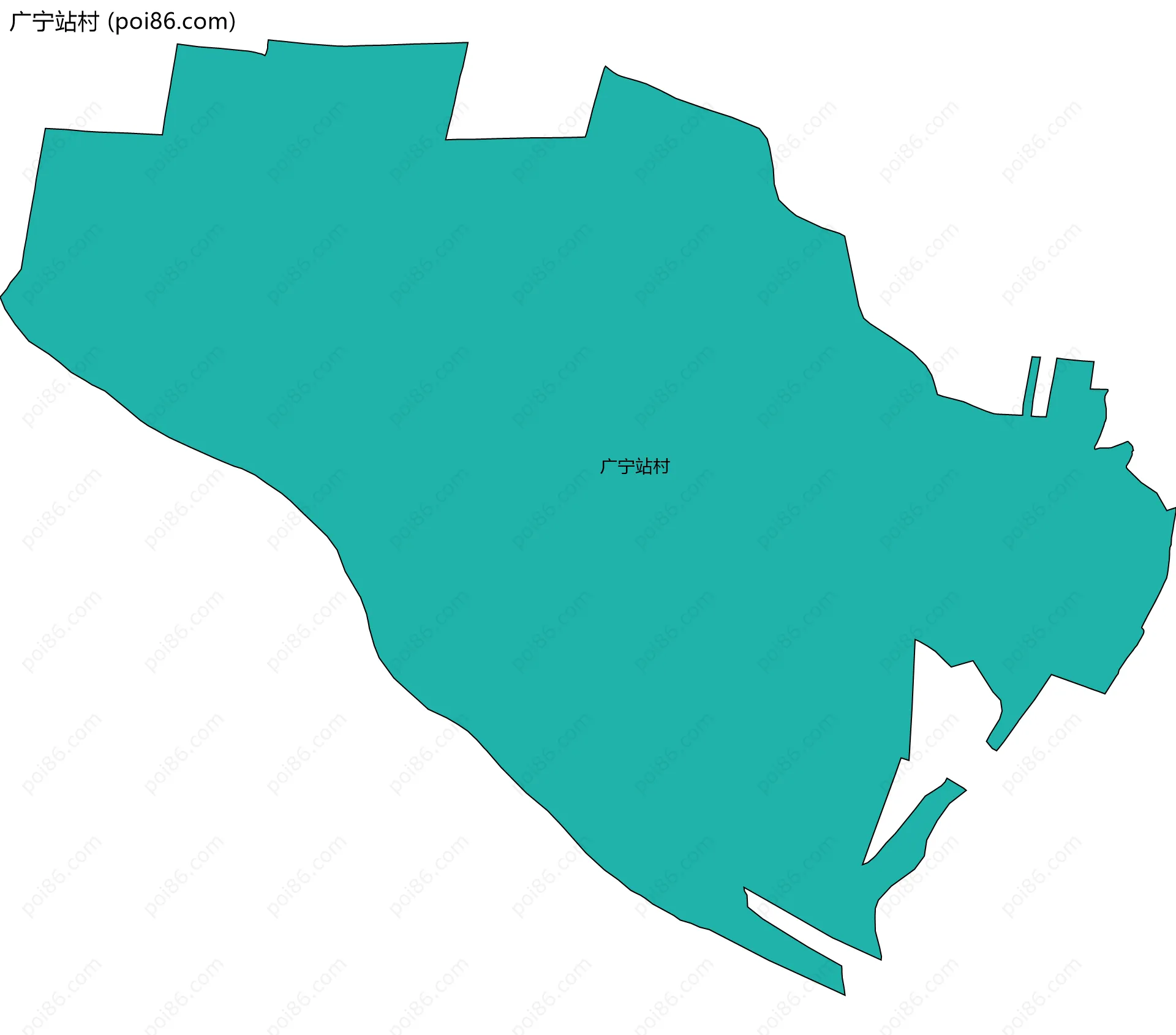 广宁站村边界地图