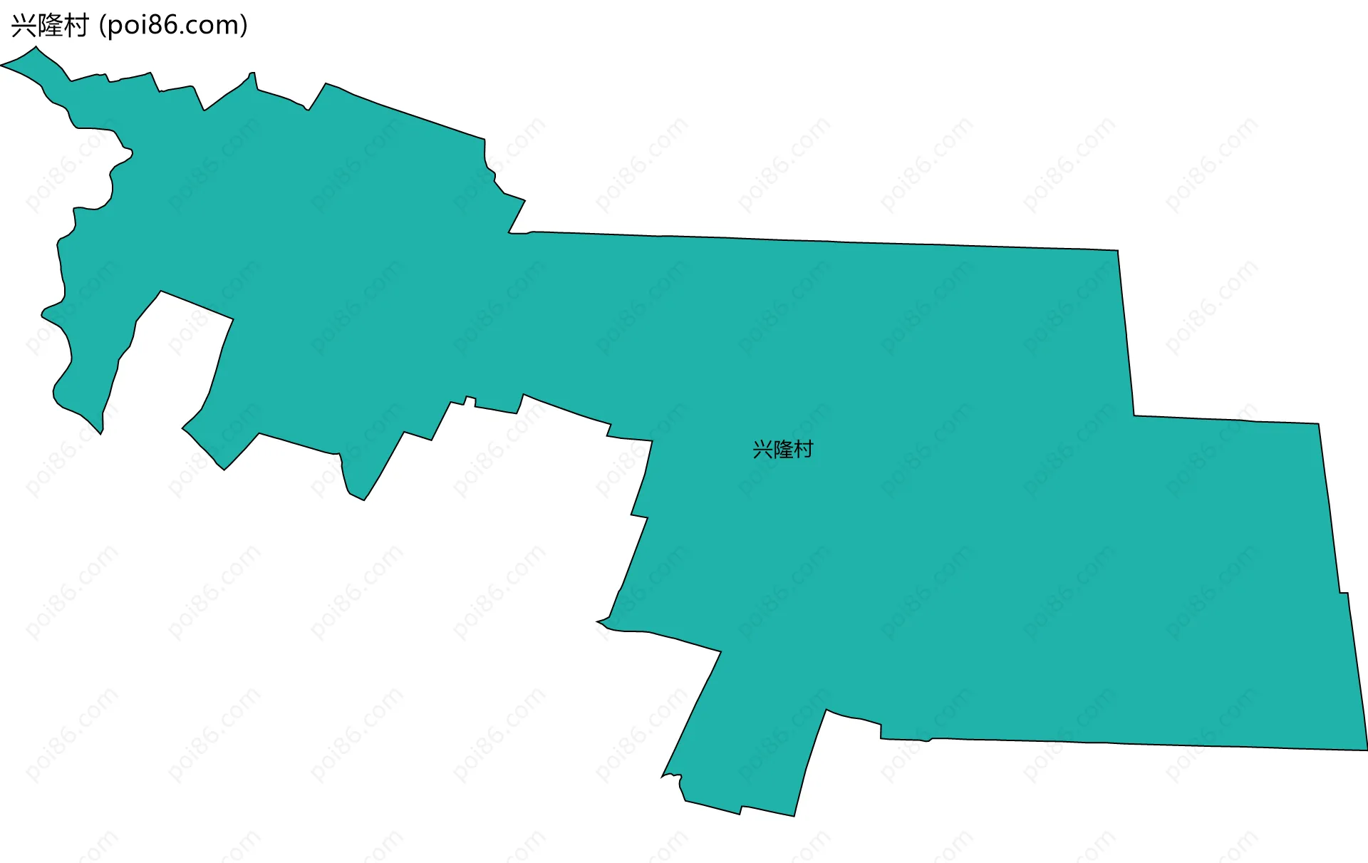 兴隆村边界地图