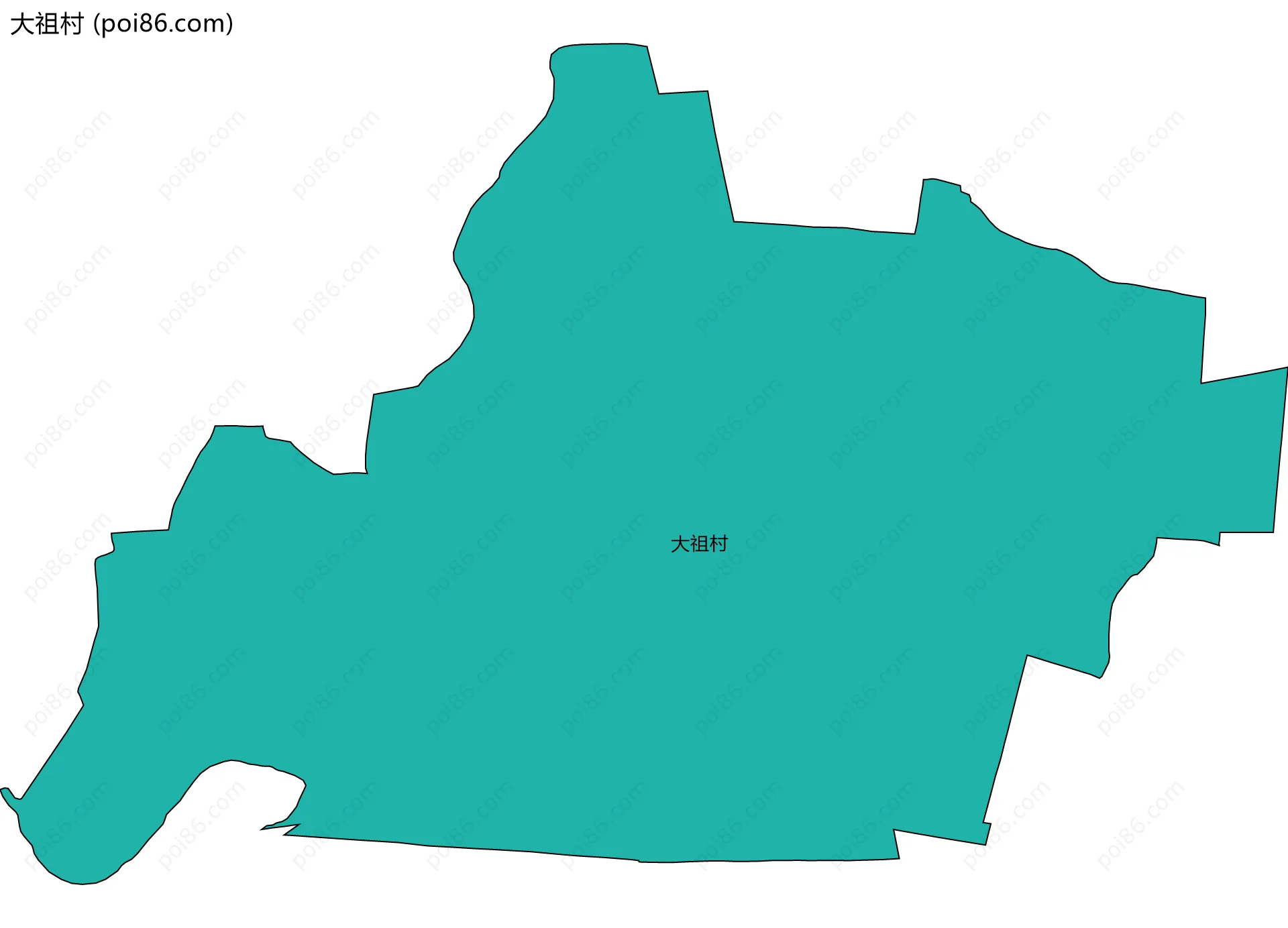 大祖村边界地图
