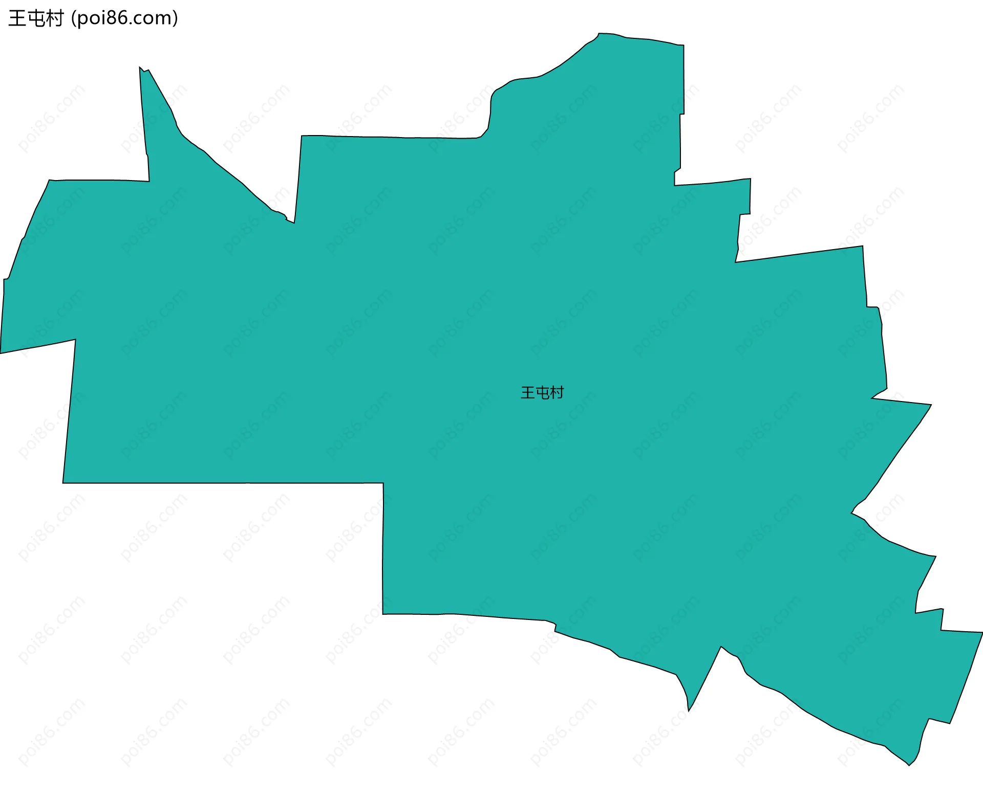 王屯村边界地图