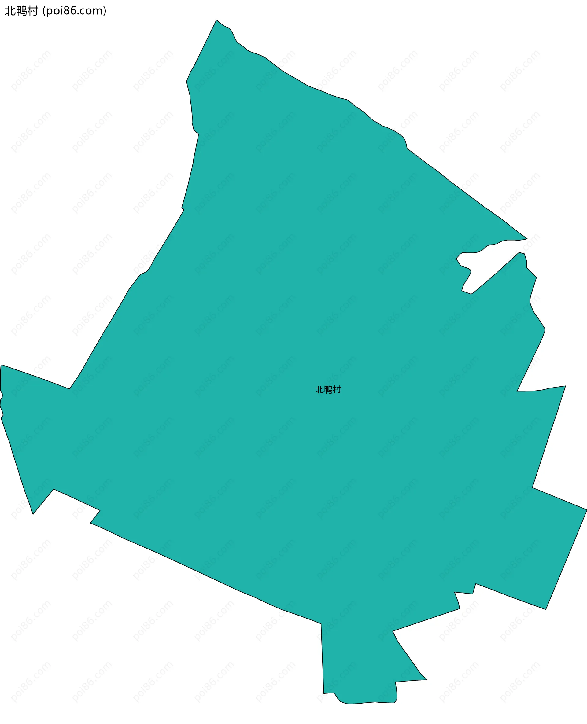 北鸭村边界地图