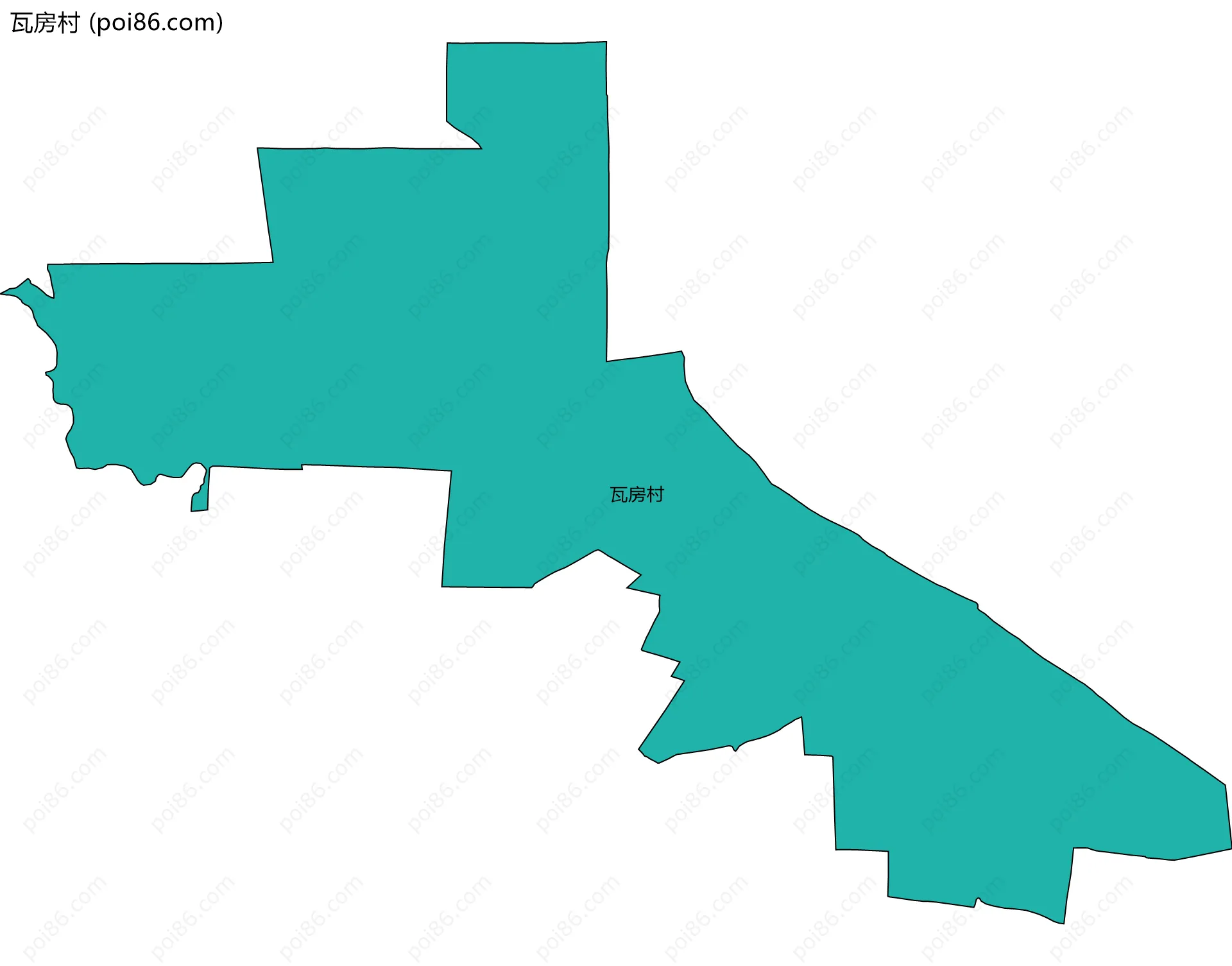 瓦房村边界地图