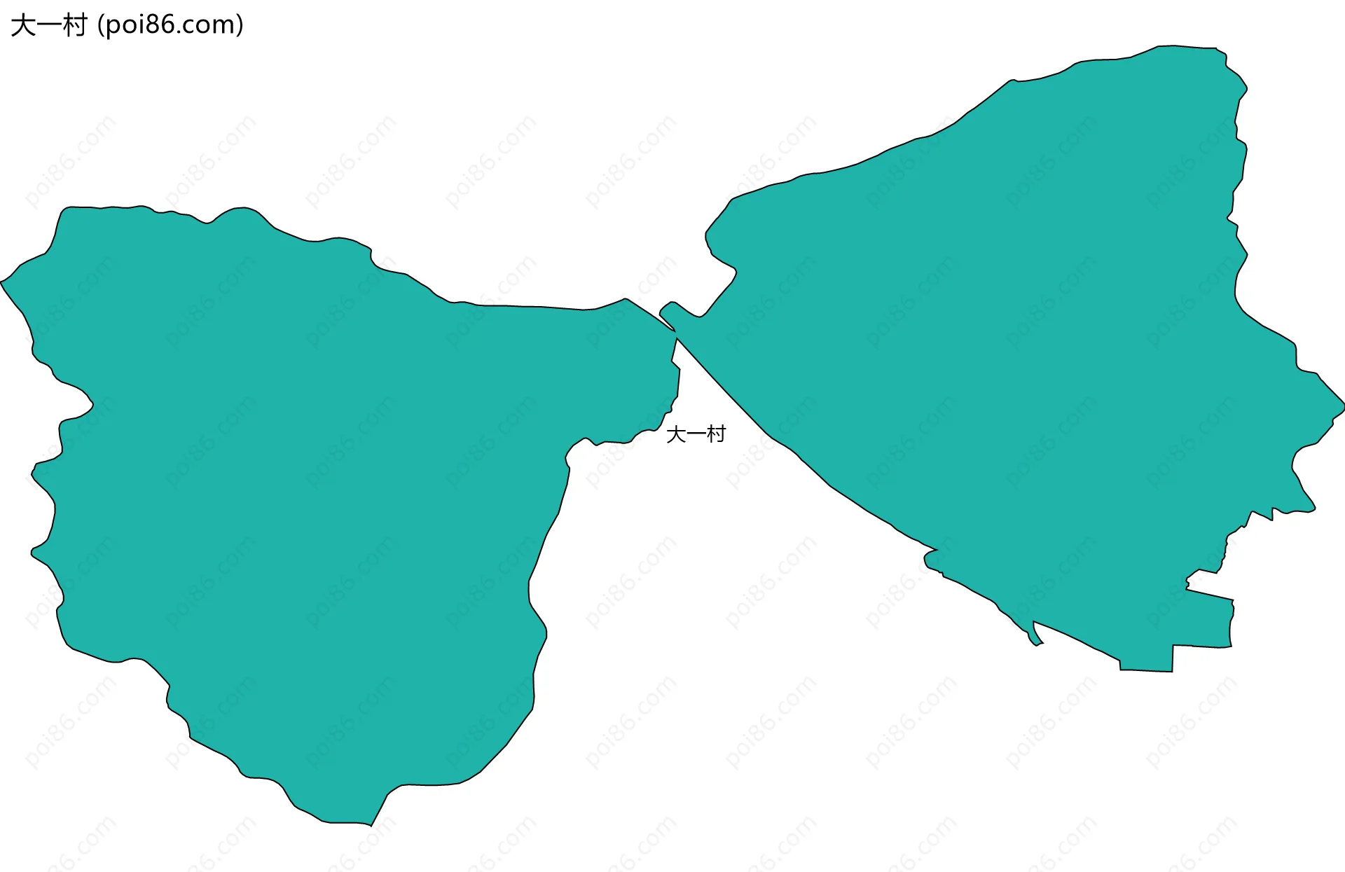 大一村边界地图