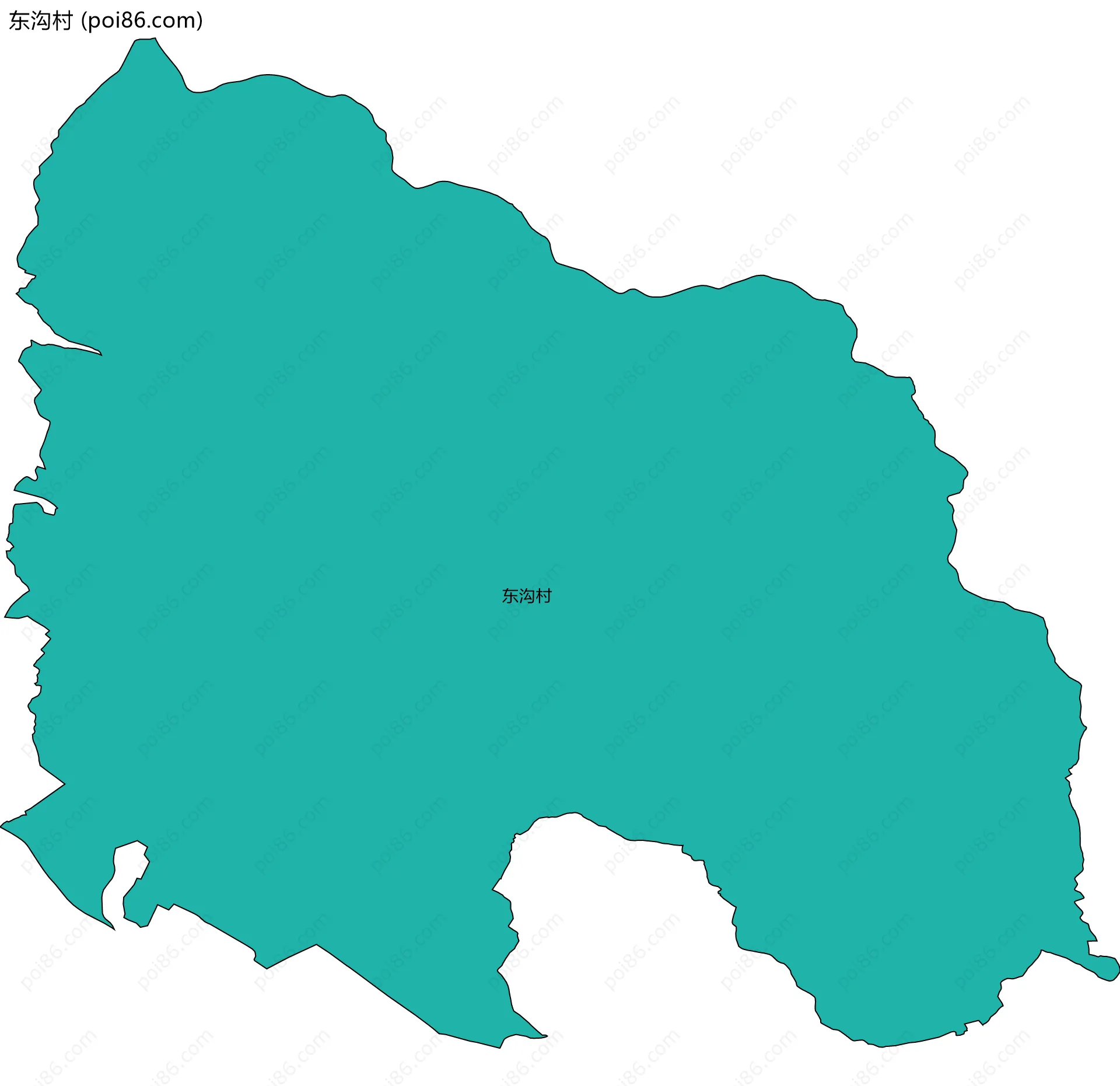 东沟村边界地图