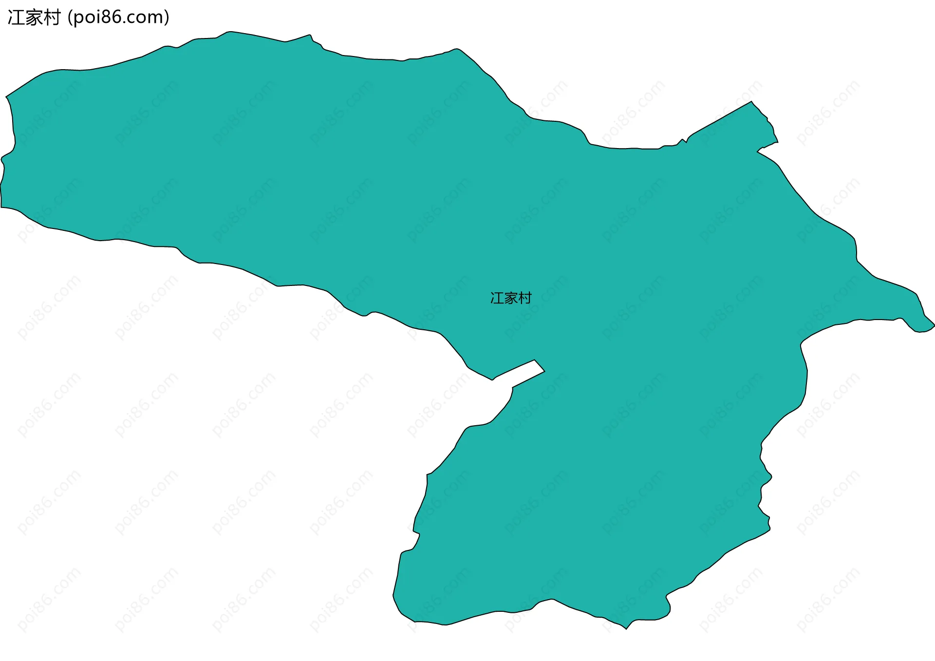 冮家村边界地图