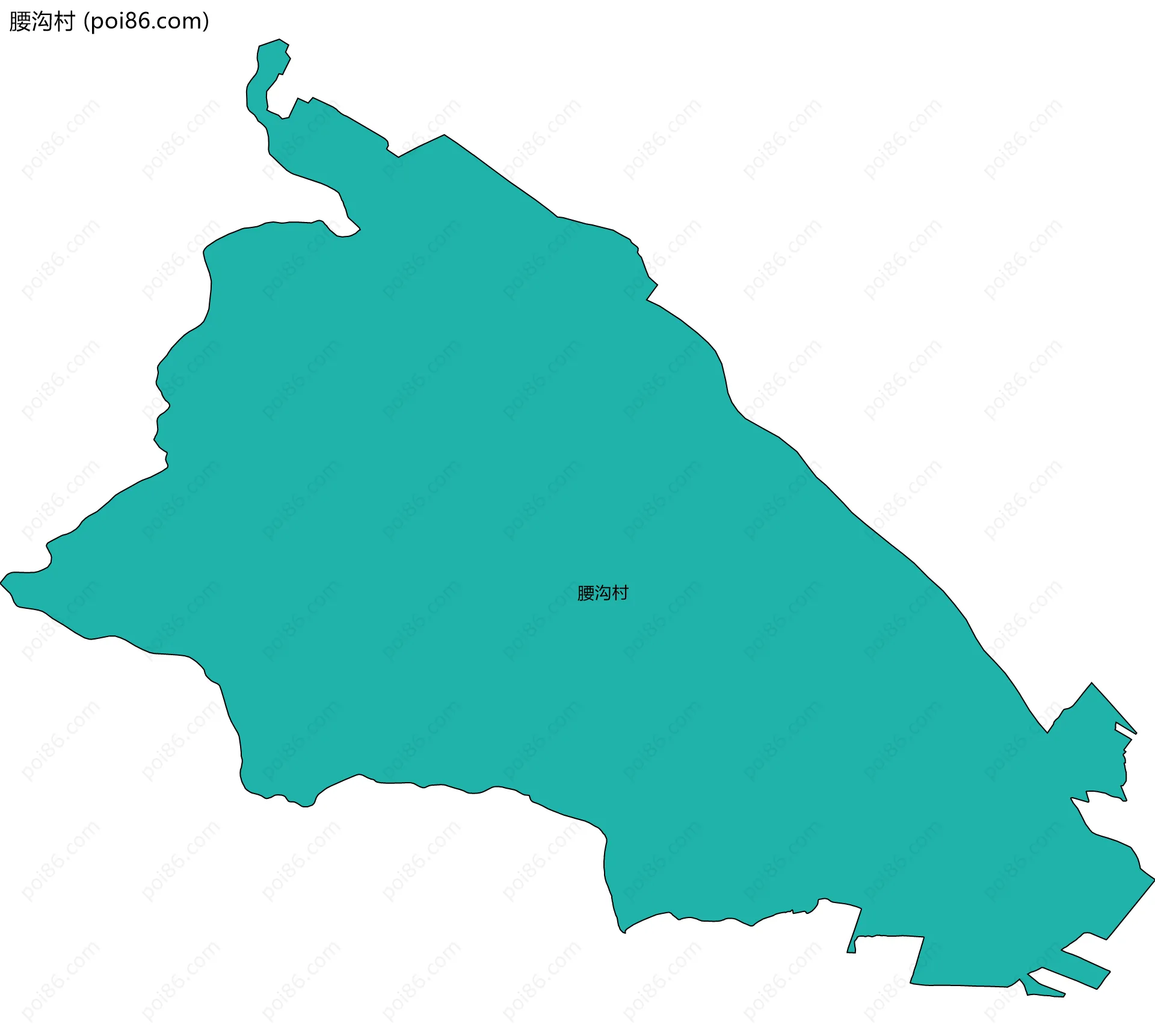 腰沟村边界地图