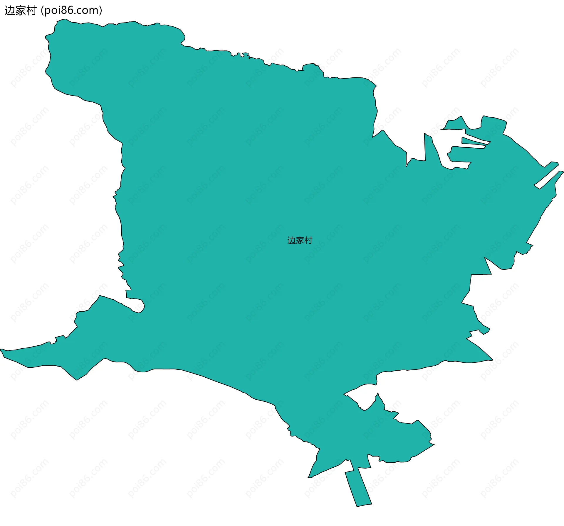 边家村边界地图