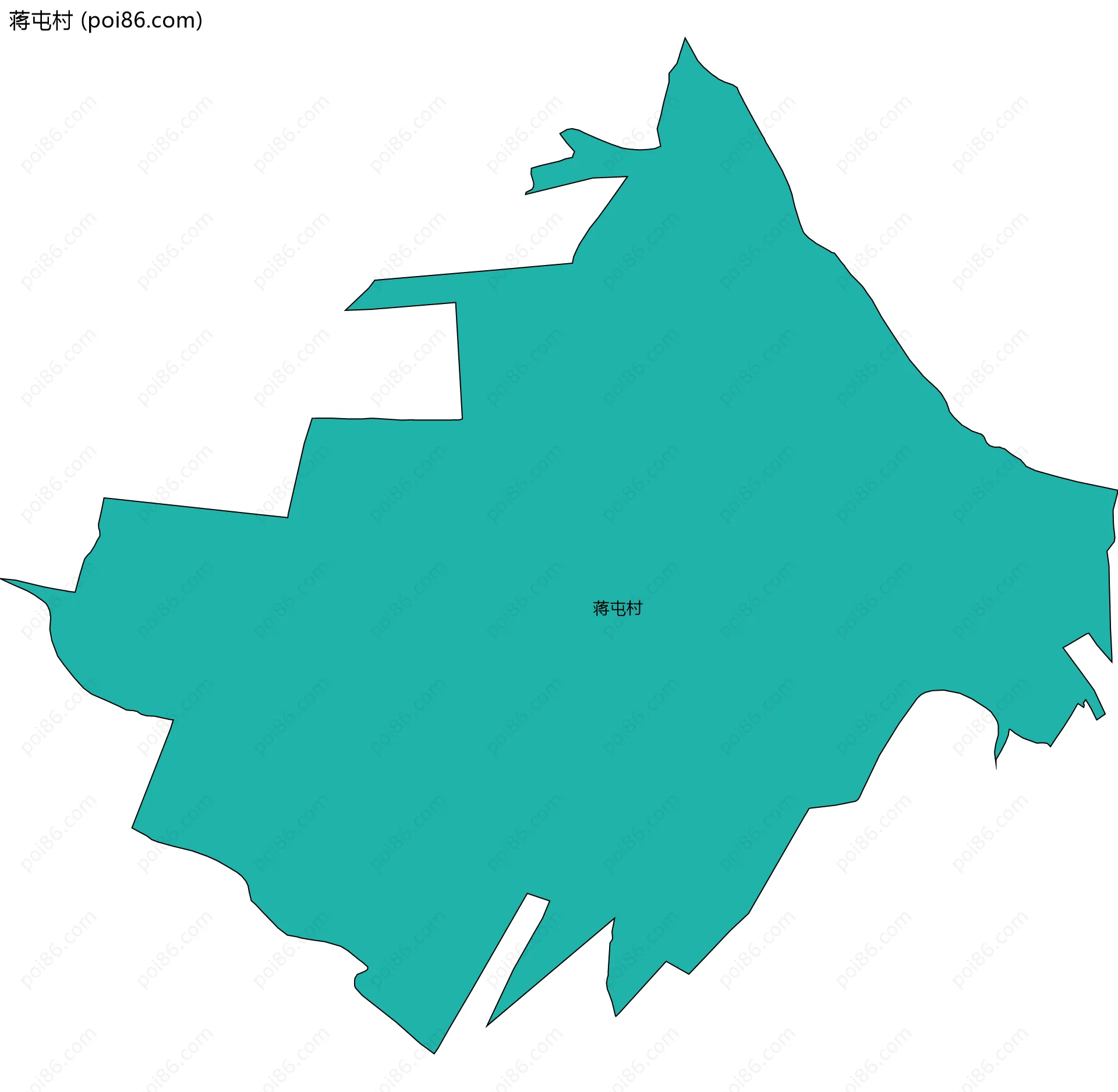 蒋屯村边界地图