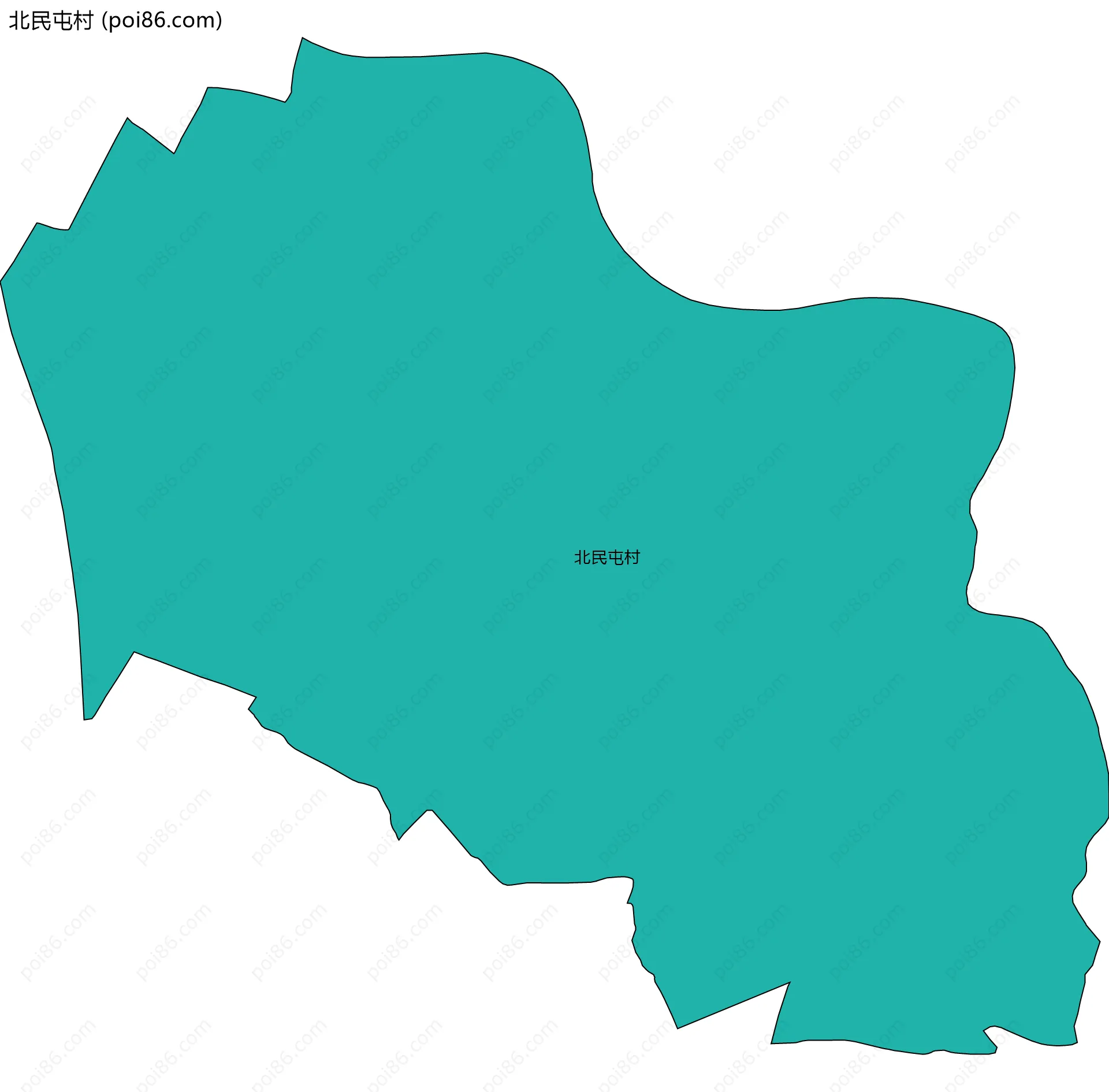 北民屯村边界地图