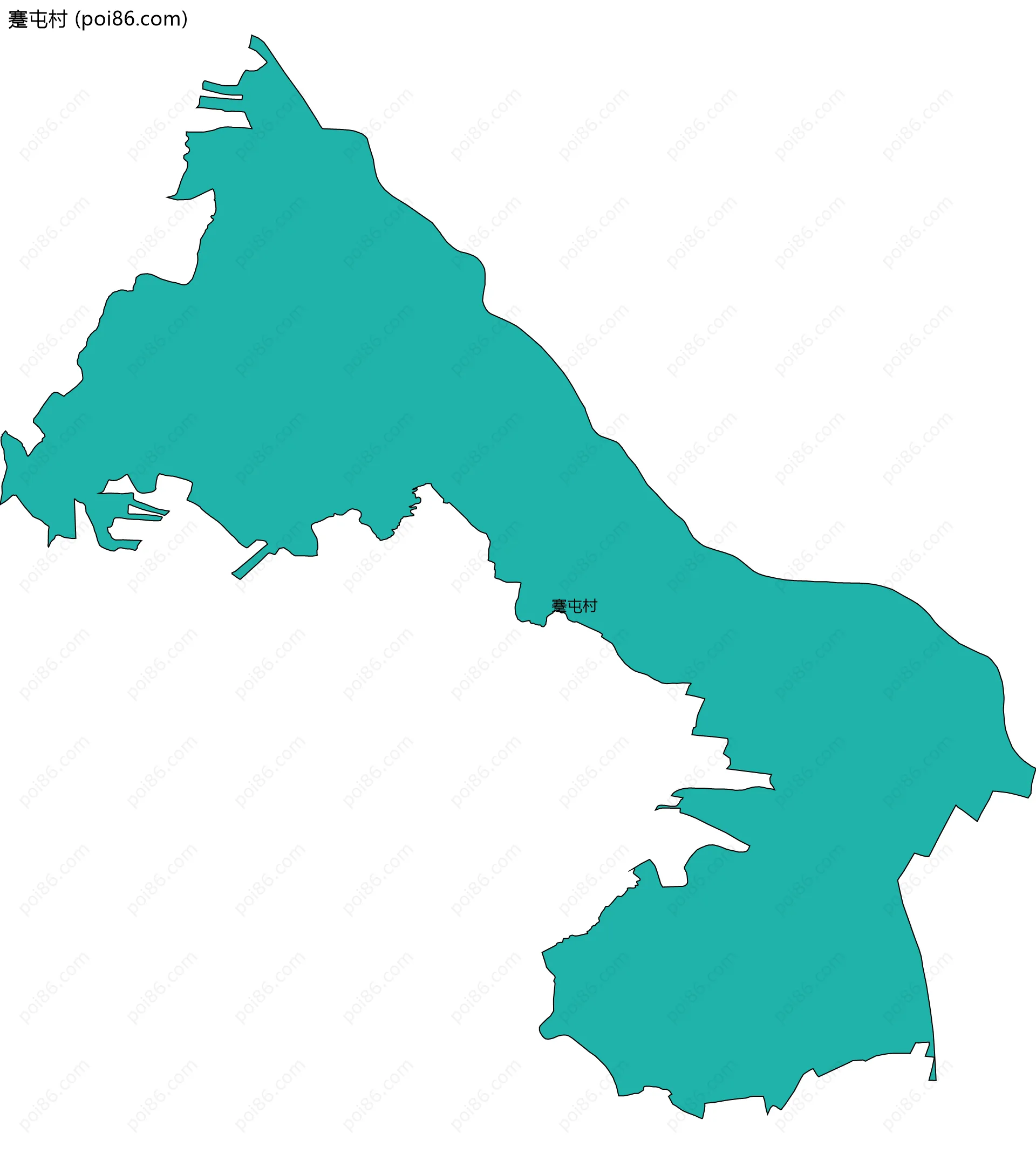 蹇屯村边界地图