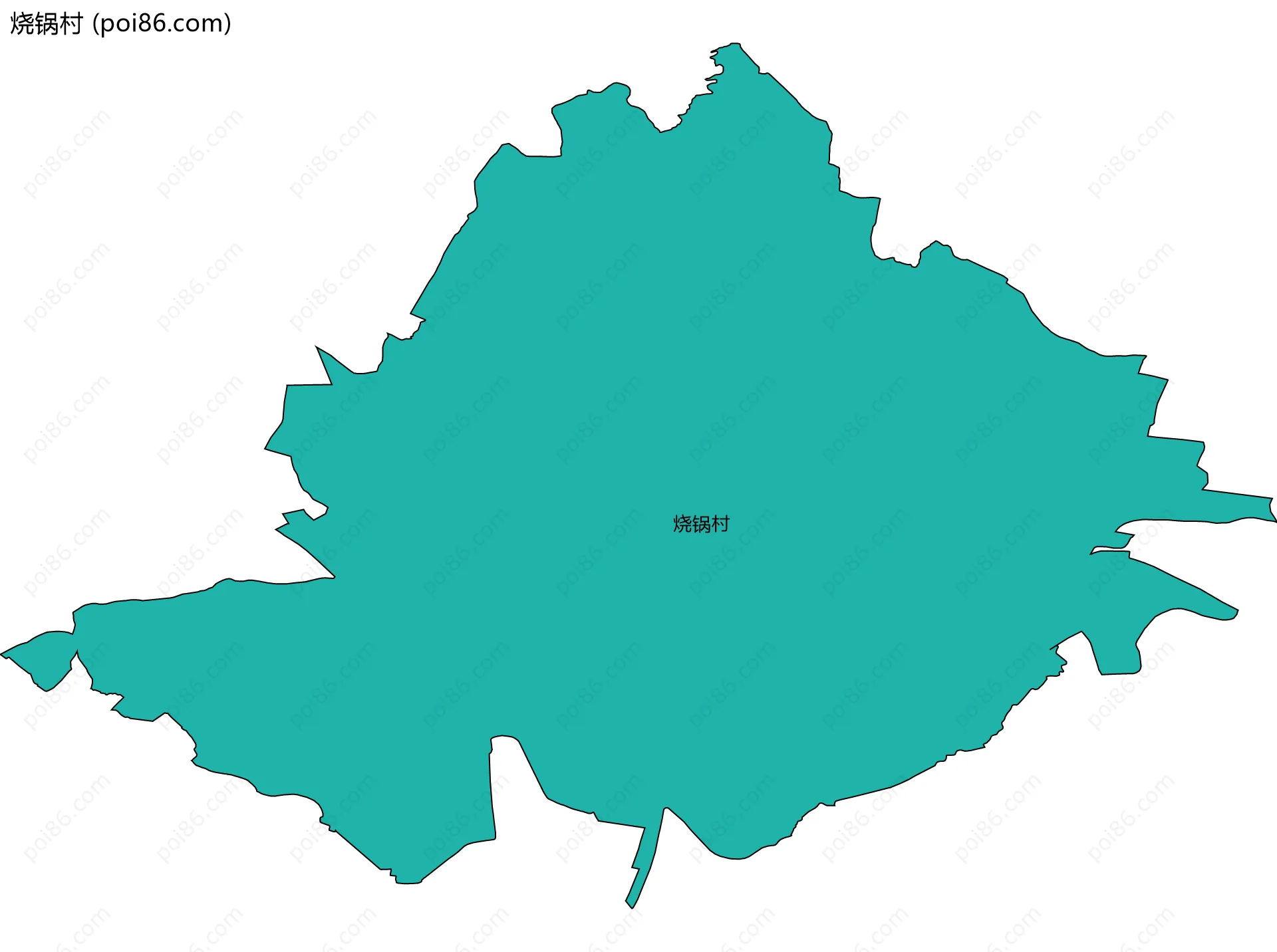 烧锅村边界地图