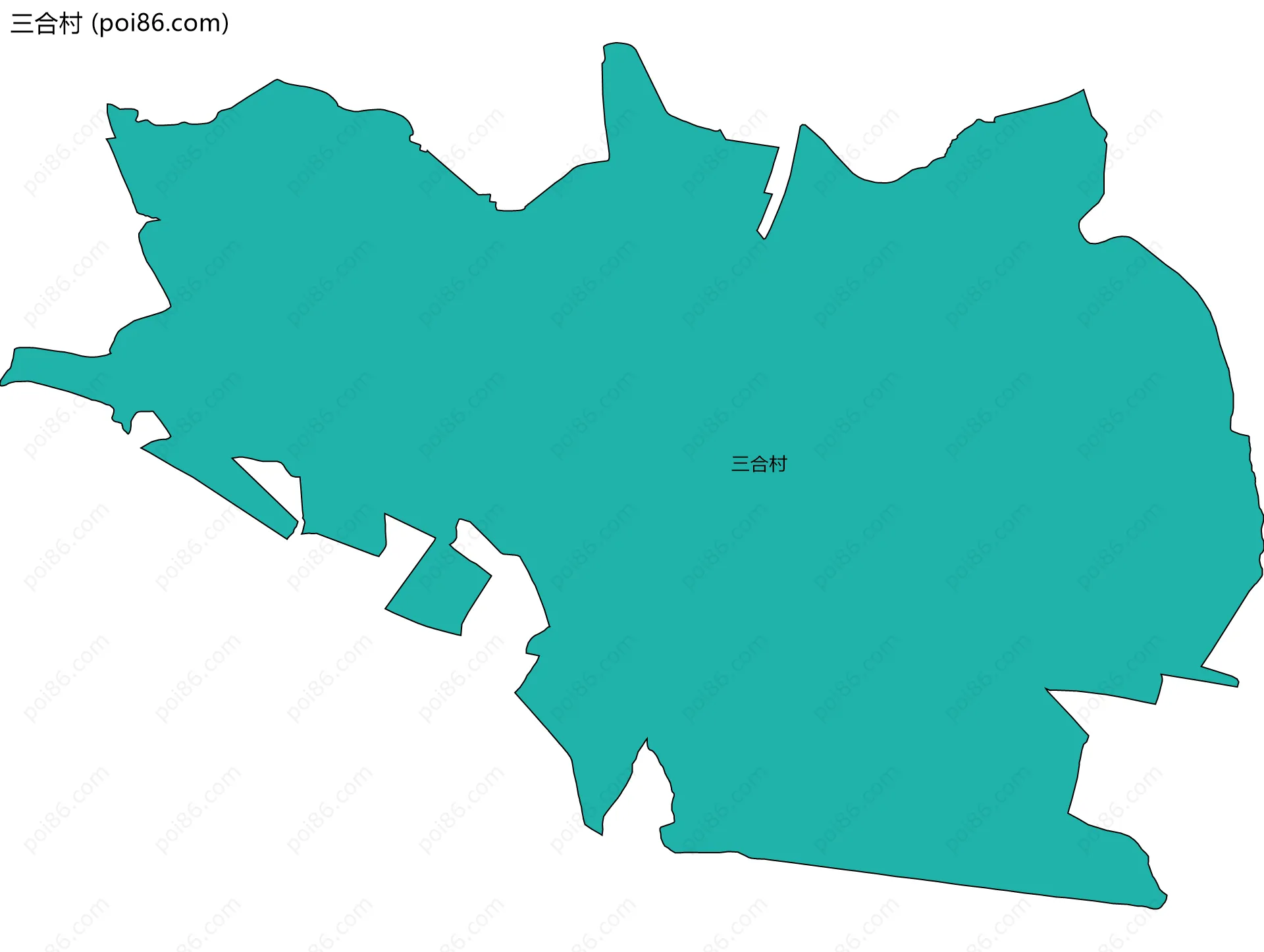三合村边界地图