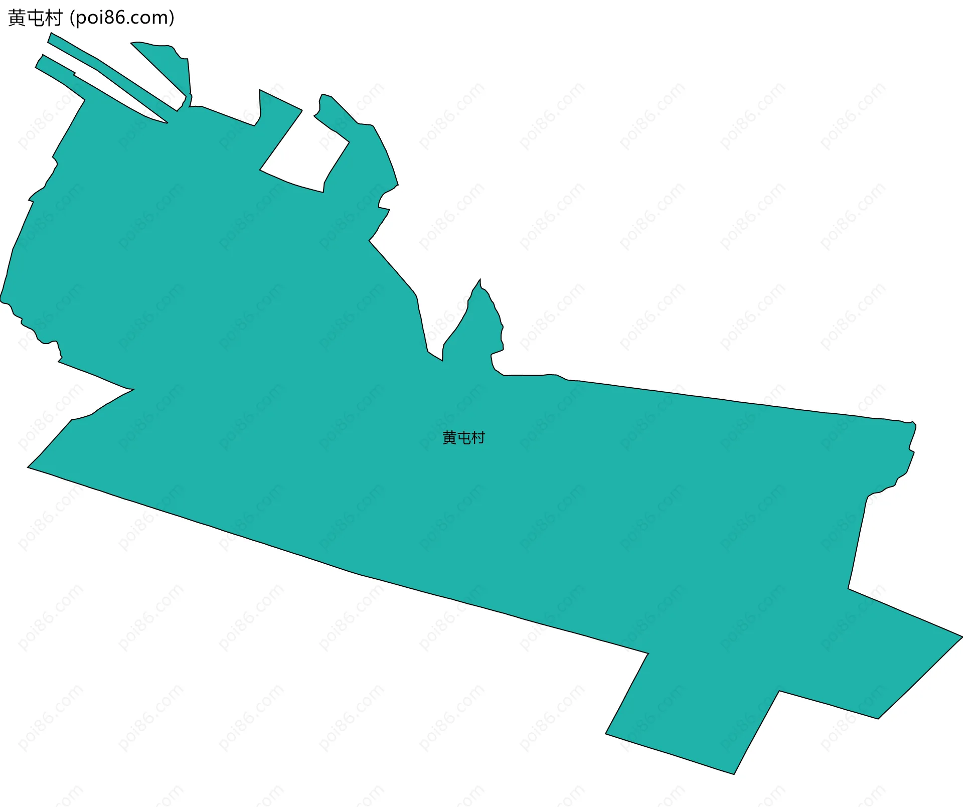 黄屯村边界地图