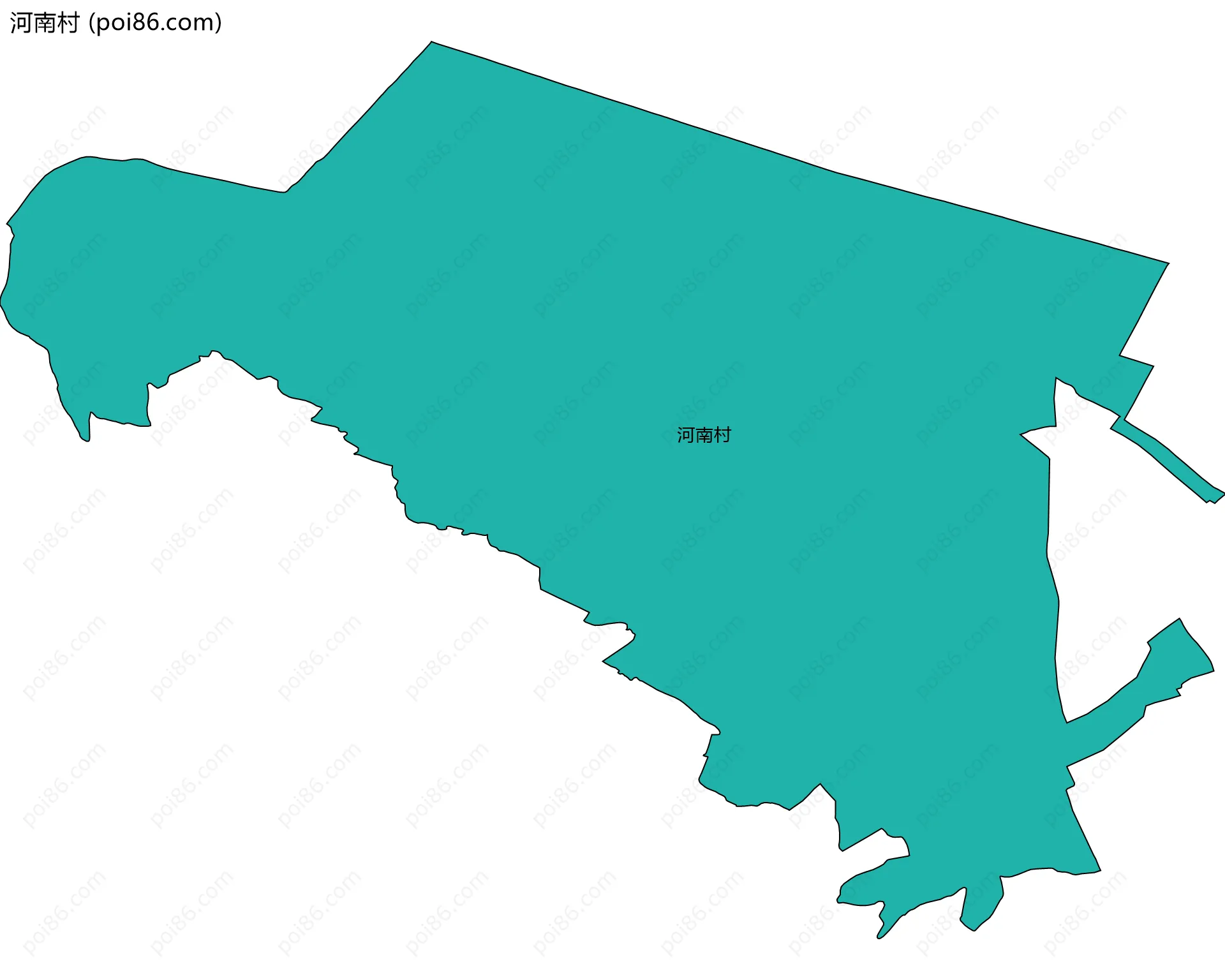 河南村边界地图