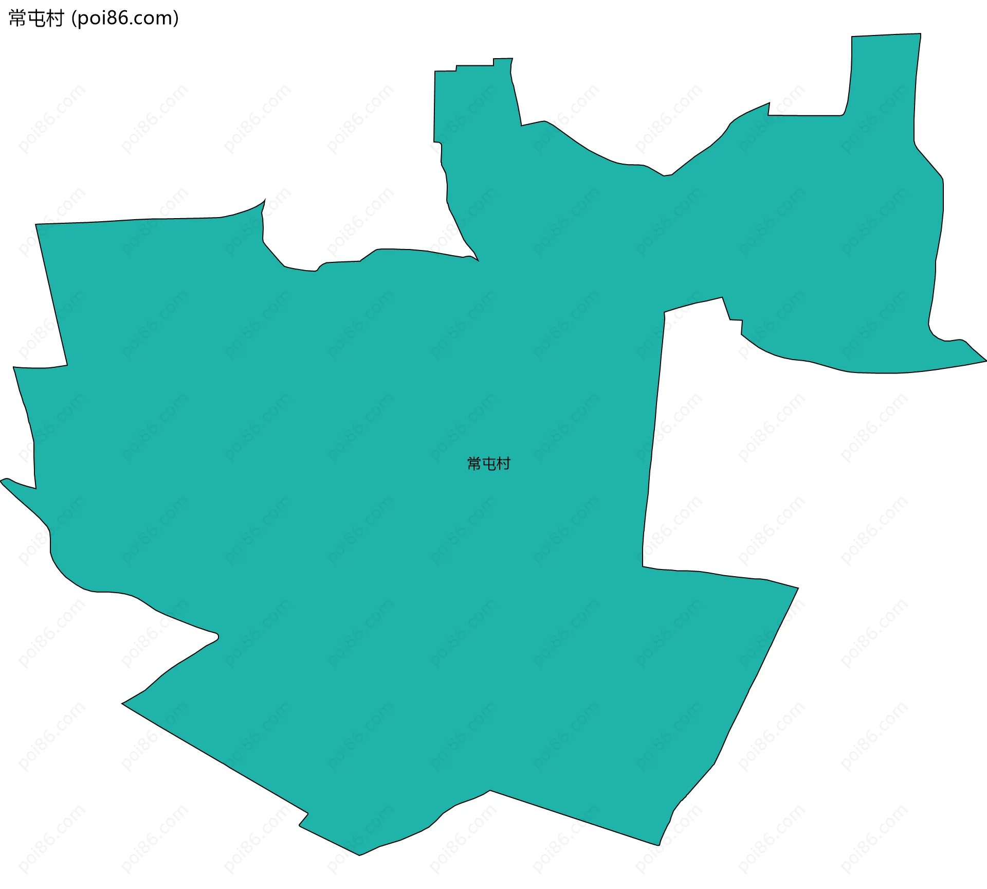 常屯村边界地图