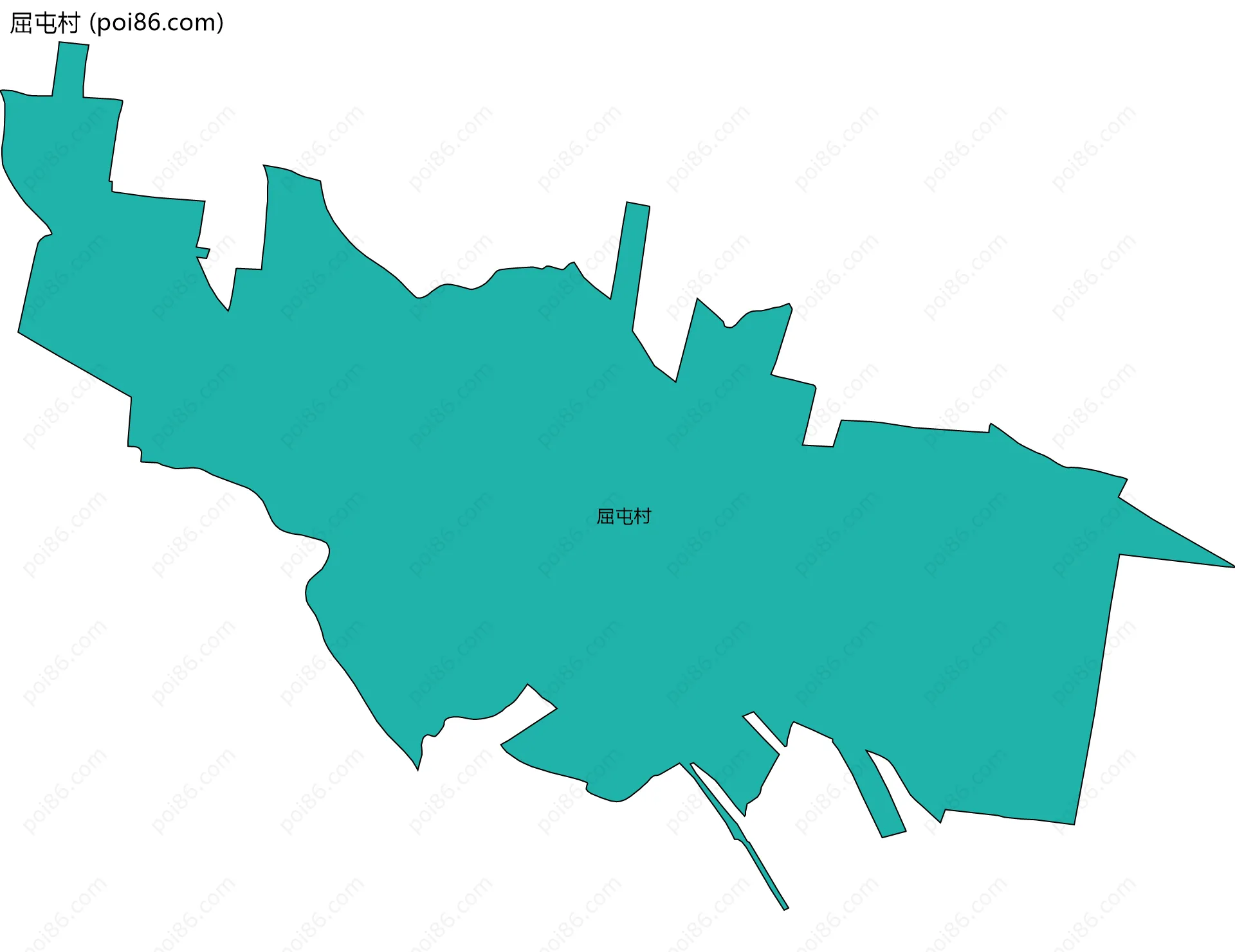屈屯村边界地图