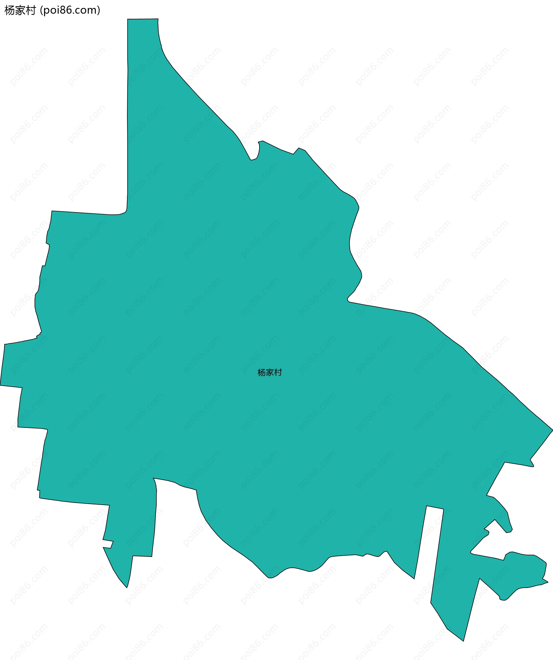 杨家村边界地图